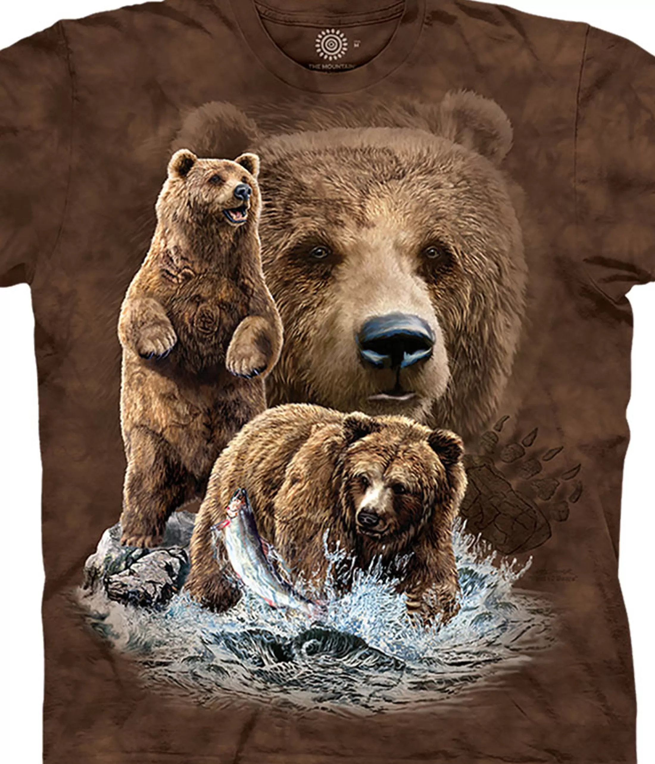 T-Shirt | North American Animals<Liquid Blue Find 10 Brown Bears Classic Cotton T-Shirt