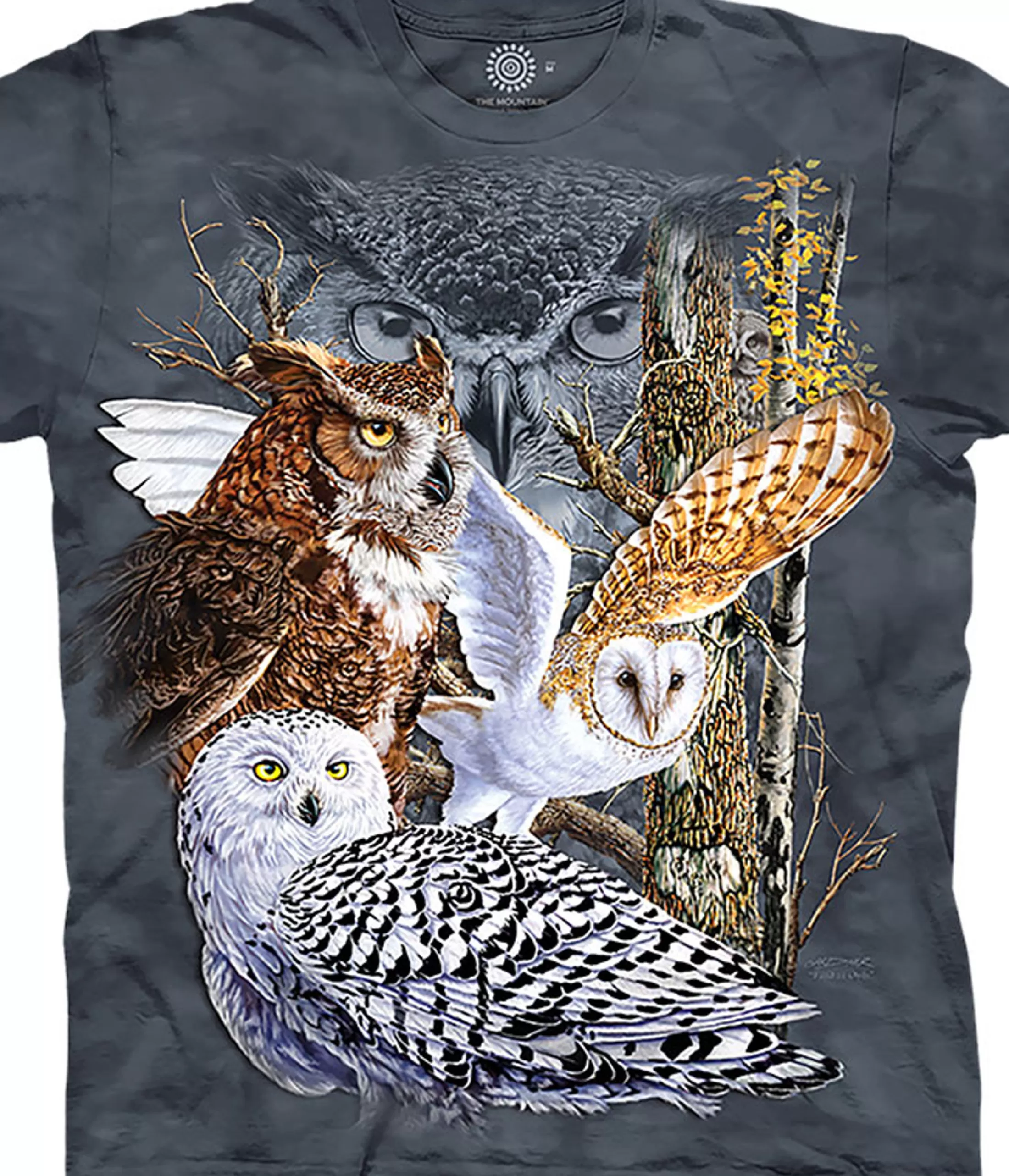 T-Shirt | Birds<Liquid Blue Find 11 Owls Classic Cotton T-Shirt