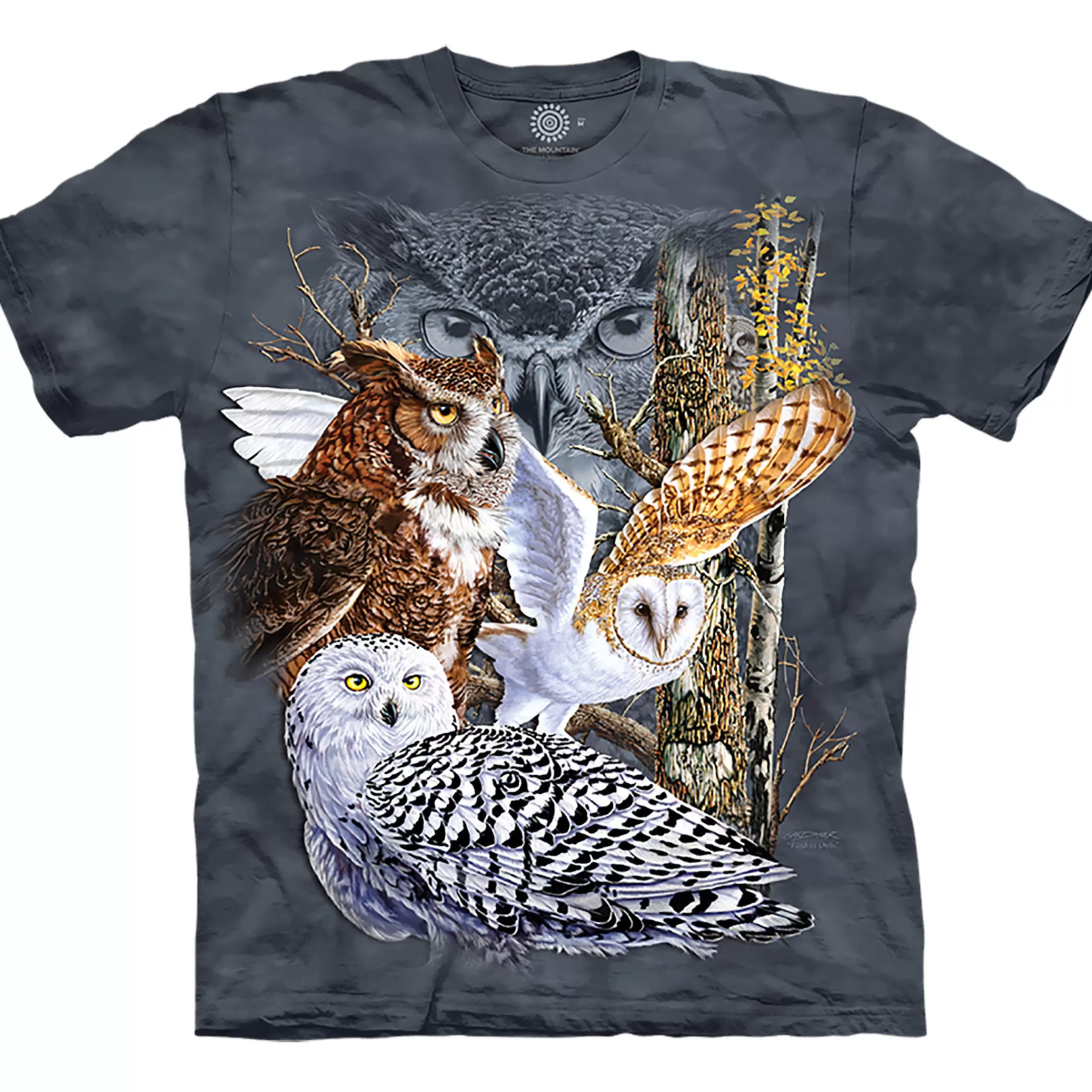 T-Shirt | Birds<Liquid Blue Find 11 Owls Classic Cotton T-Shirt