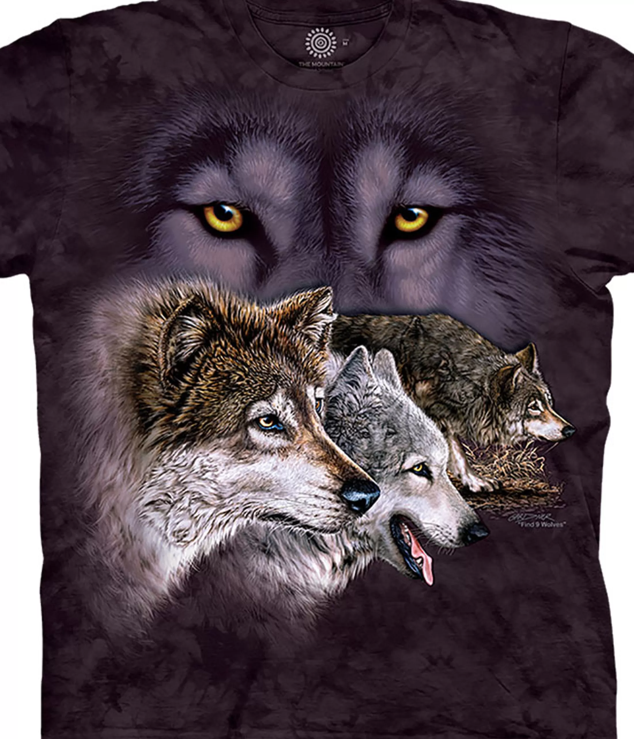 T-Shirt | Wolf Shirt Collection<Liquid Blue Find 9 Wolves Classic Cotton T-Shirt