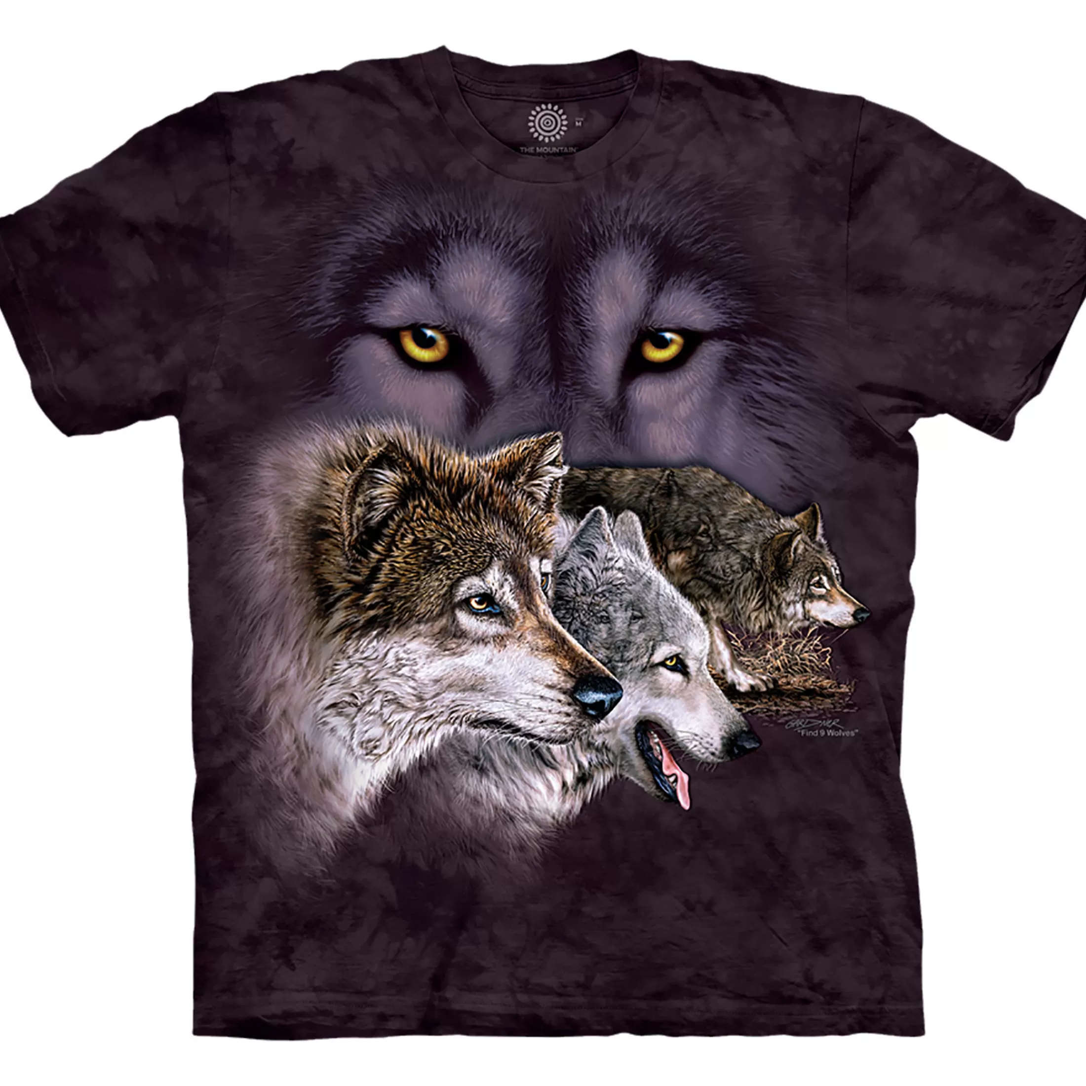 T-Shirt | Wolf Shirt Collection<Liquid Blue Find 9 Wolves Classic Cotton T-Shirt