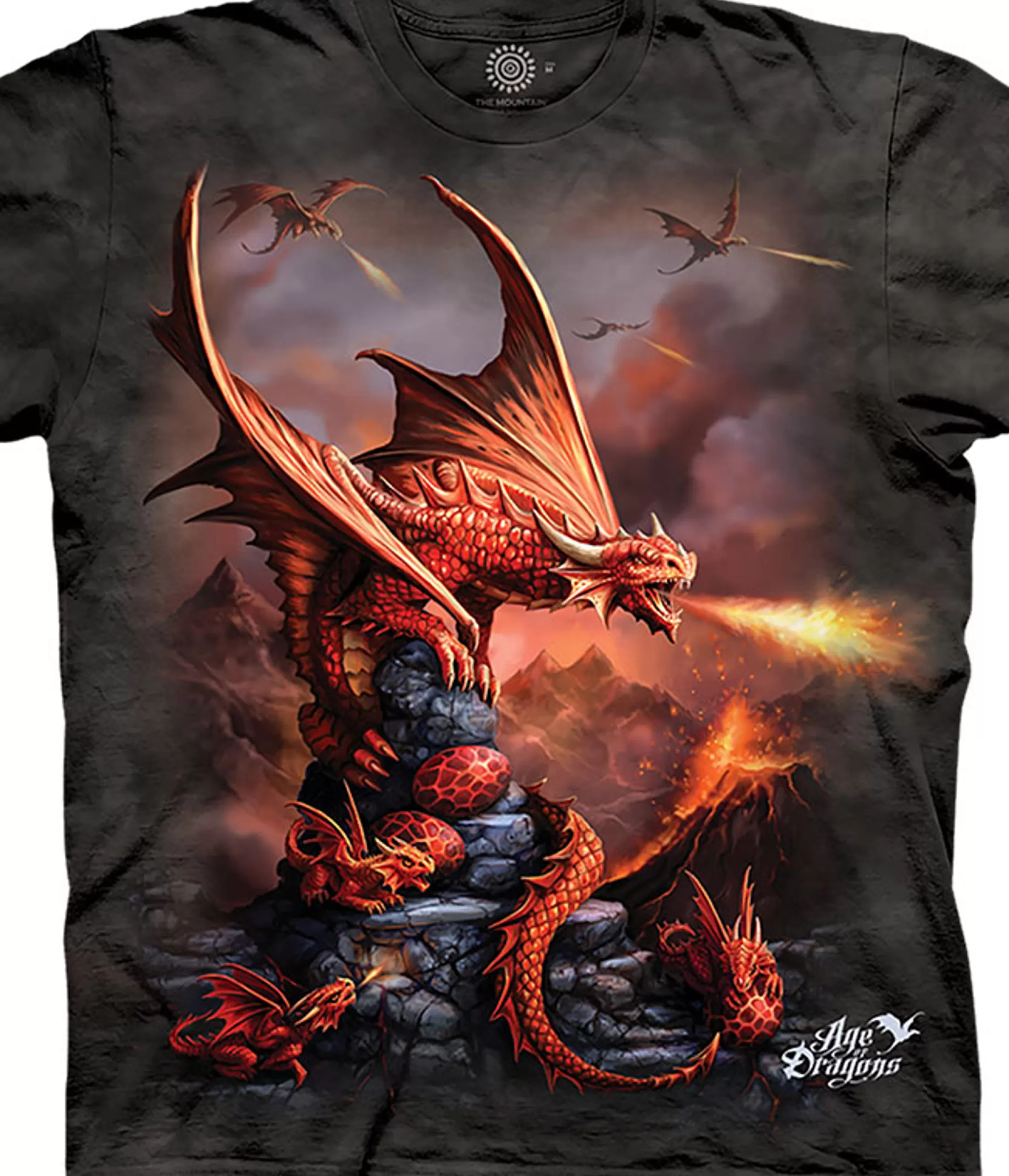 T-Shirt | Dragons<Liquid Blue Fire Dragon Classic Cotton T-Shirt