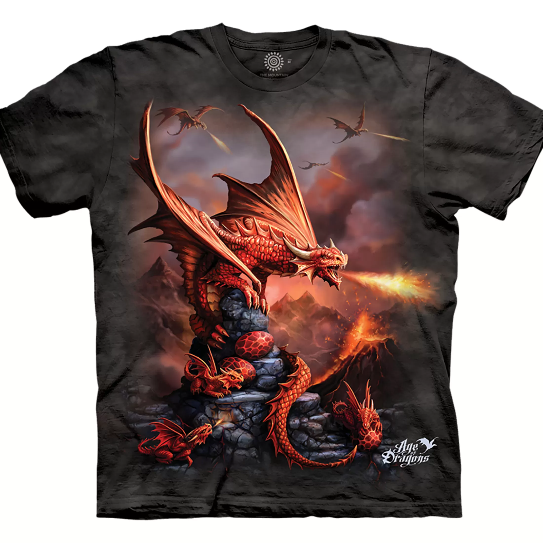 T-Shirt | Dragons<Liquid Blue Fire Dragon Classic Cotton T-Shirt