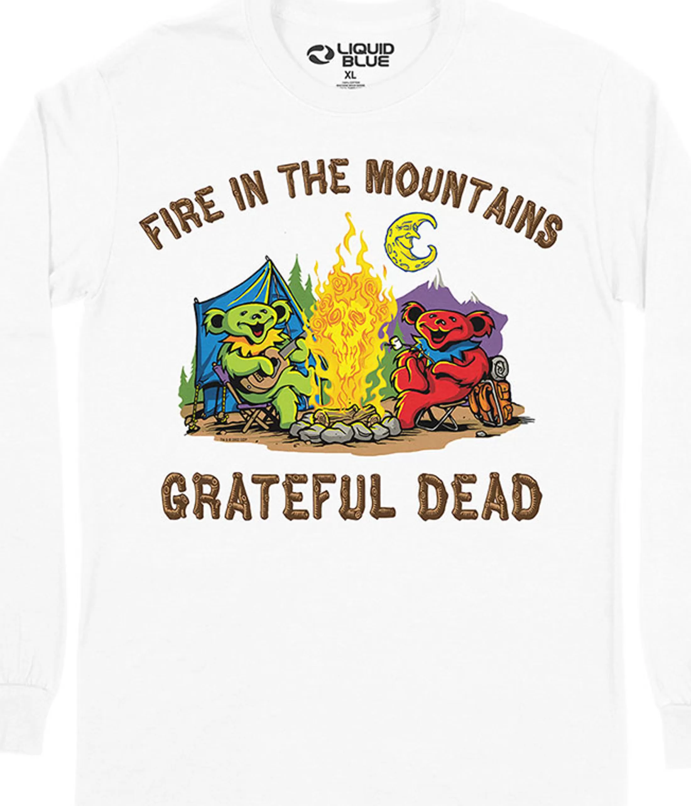 Long Sleeve | Grateful Dead<Liquid Blue Fire In The Mountain Long Sleeve T-Shirt