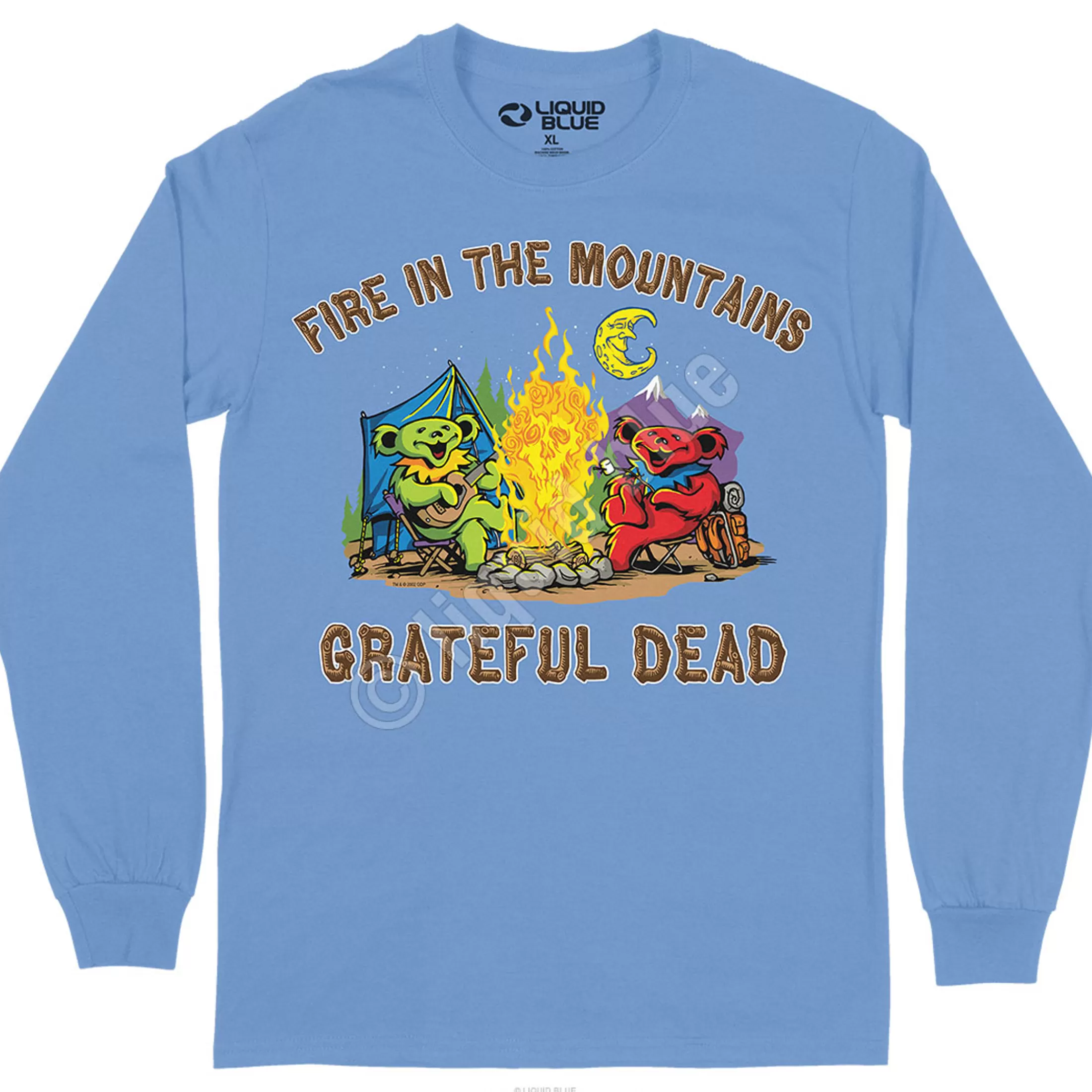 Long Sleeve | Grateful Dead<Liquid Blue Fire In The Mountain Long Sleeve T-Shirt