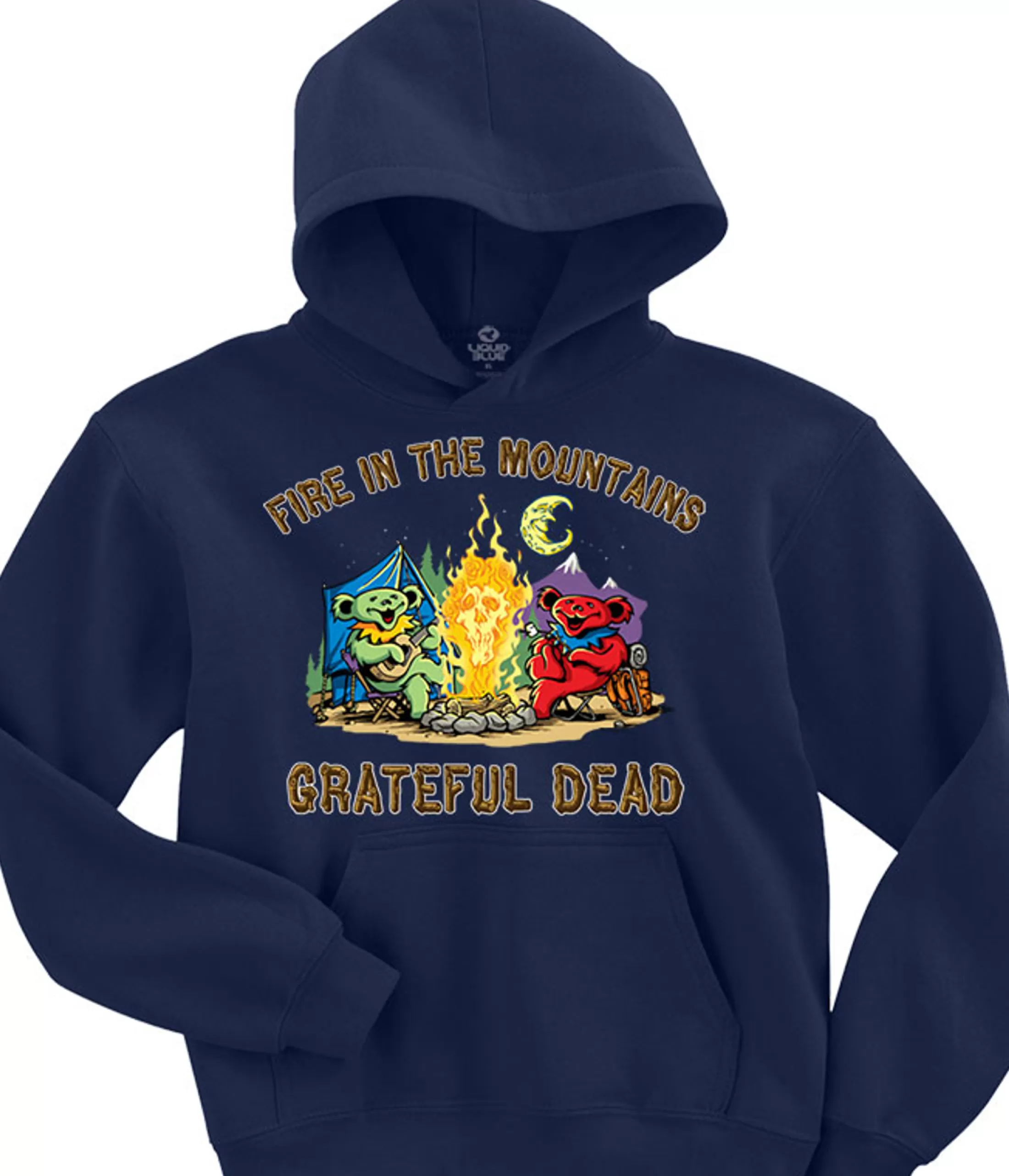 Hoodie | Grateful Dead<Liquid Blue Fire In The Mountain Navy Hoodie