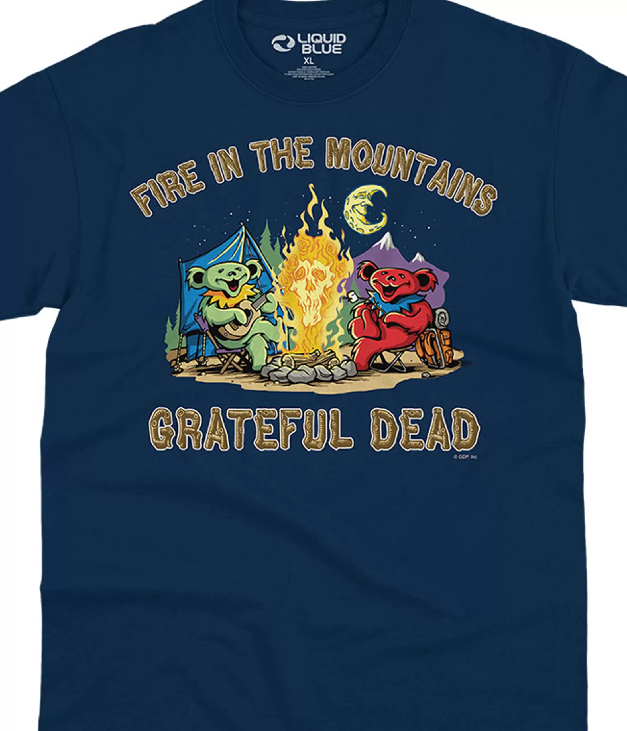 T-Shirt | Grateful Dead<Liquid Blue Fire In The Mountain Navy T-Shirt