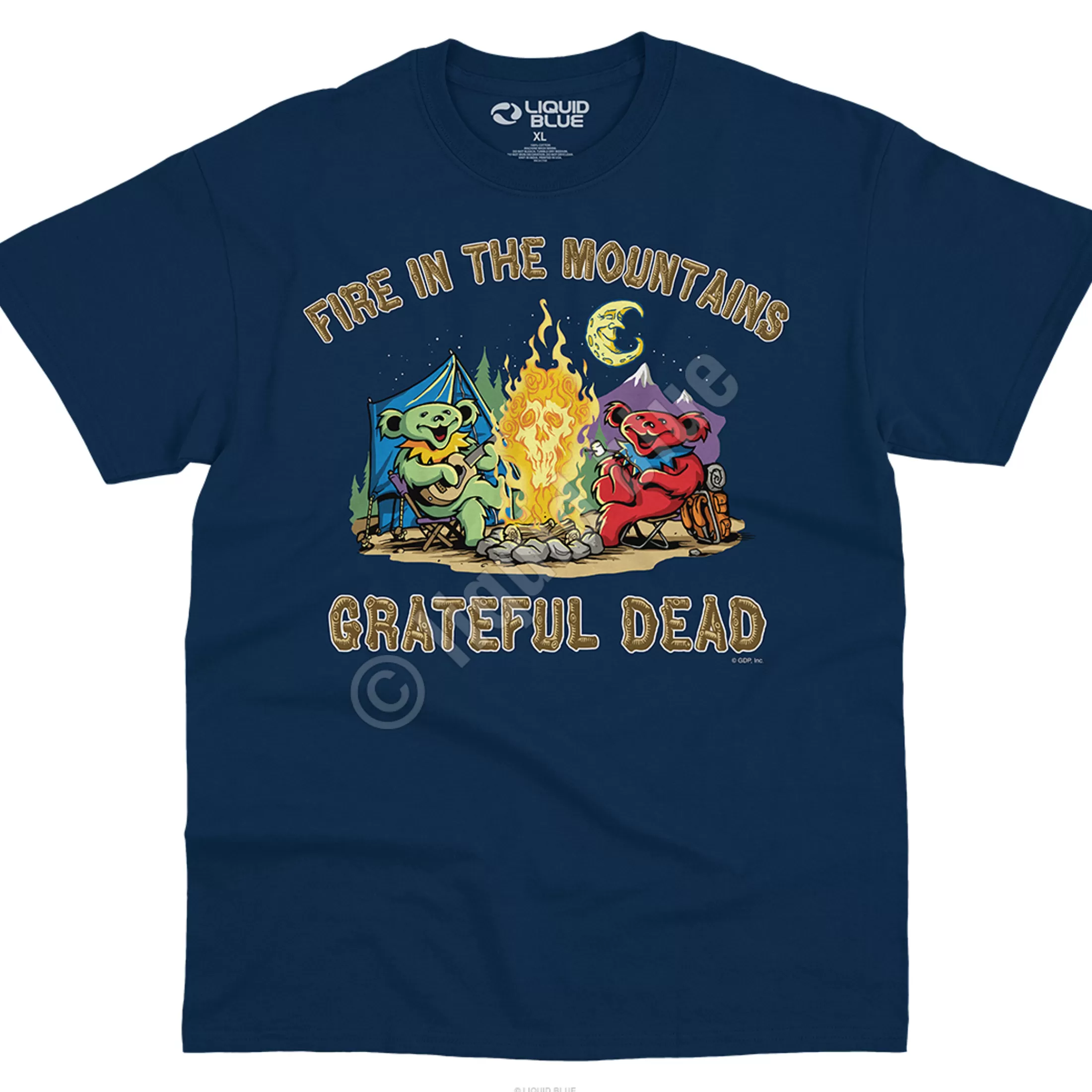 T-Shirt | Grateful Dead<Liquid Blue Fire In The Mountain Navy T-Shirt