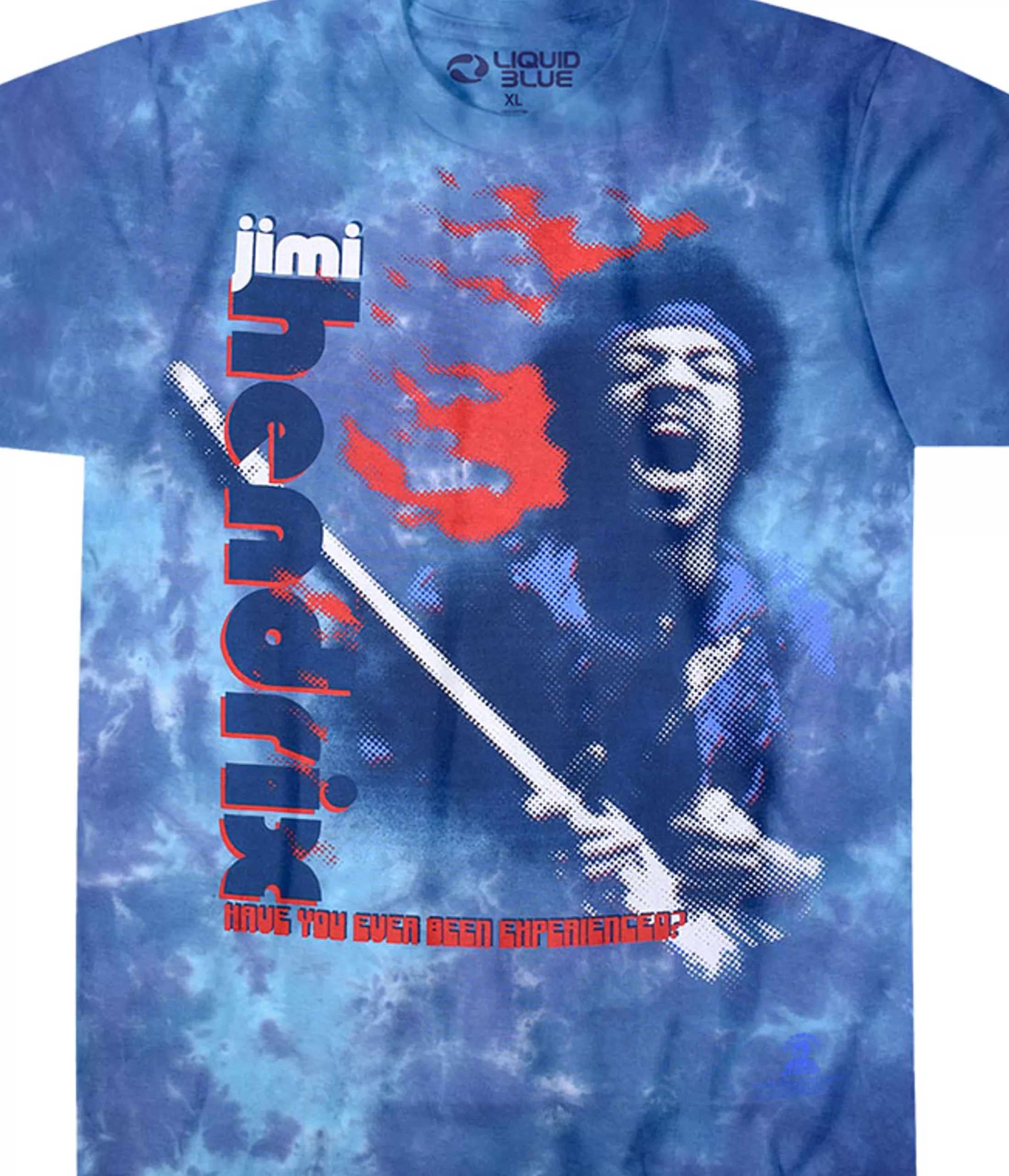 T-Shirt | Jimi Hendrix<Liquid Blue Fire Tie-Dye T-Shirt