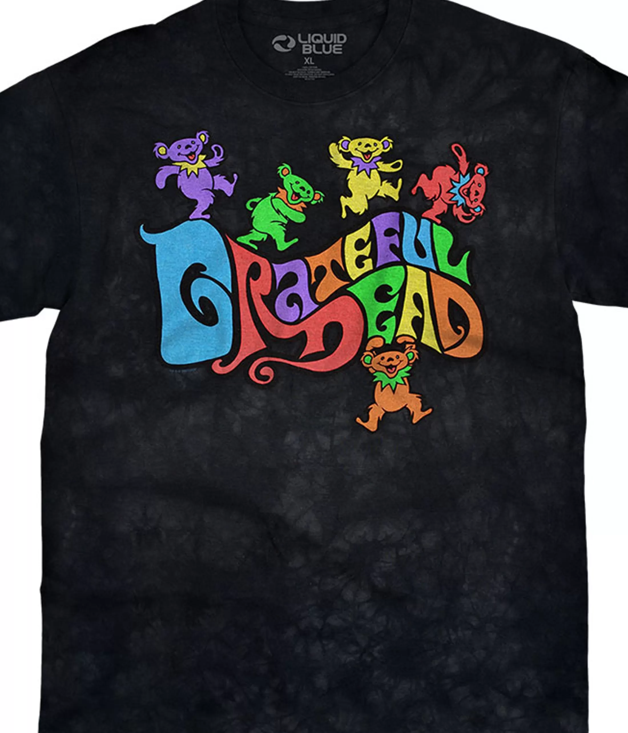 T-Shirt | Grateful Dead<Liquid Blue Flipside Bears Tie-Dye T-Shirt