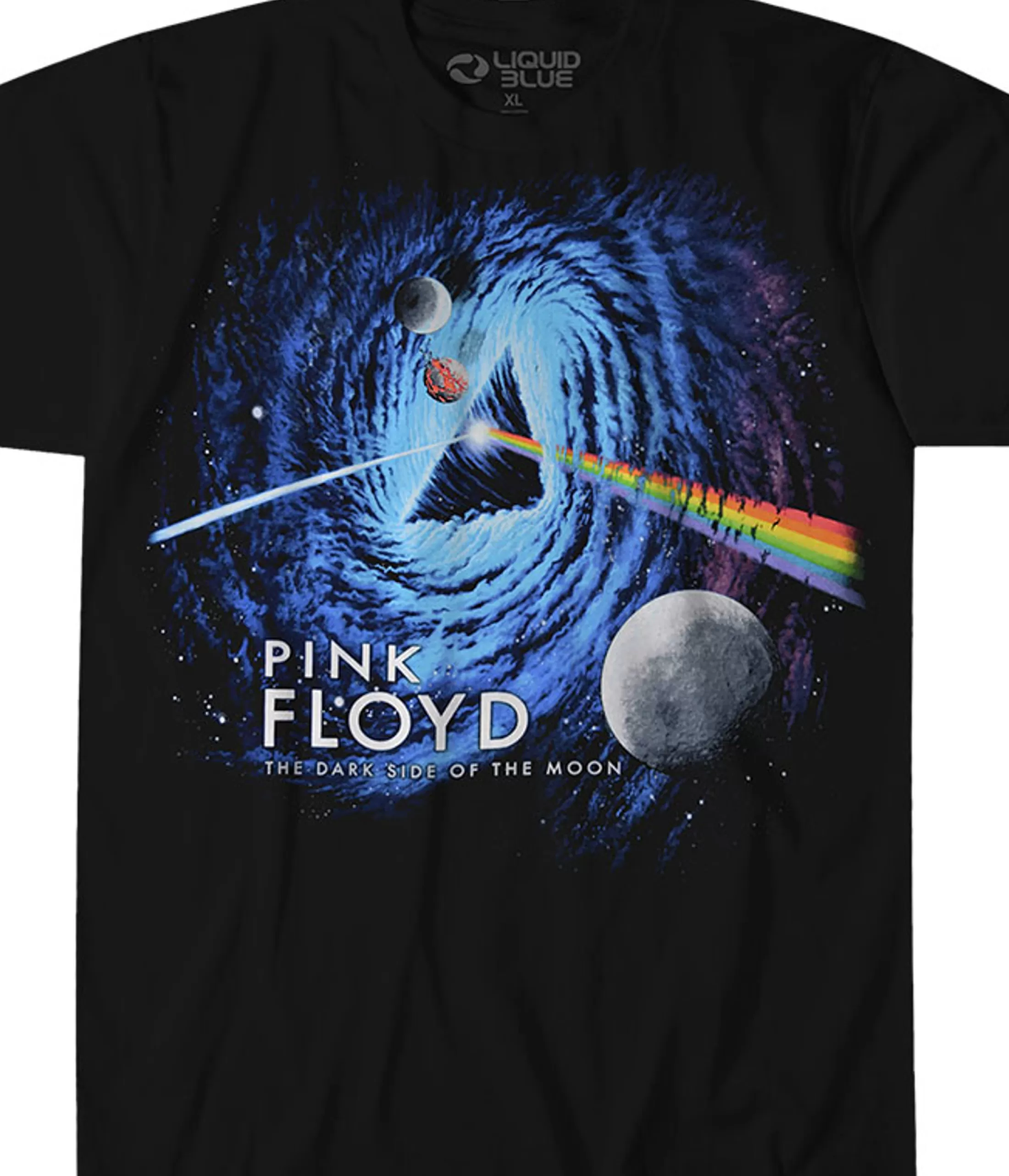 T-Shirt | Pink Floyd<Liquid Blue Floyd Black Hole Black T-Shirt