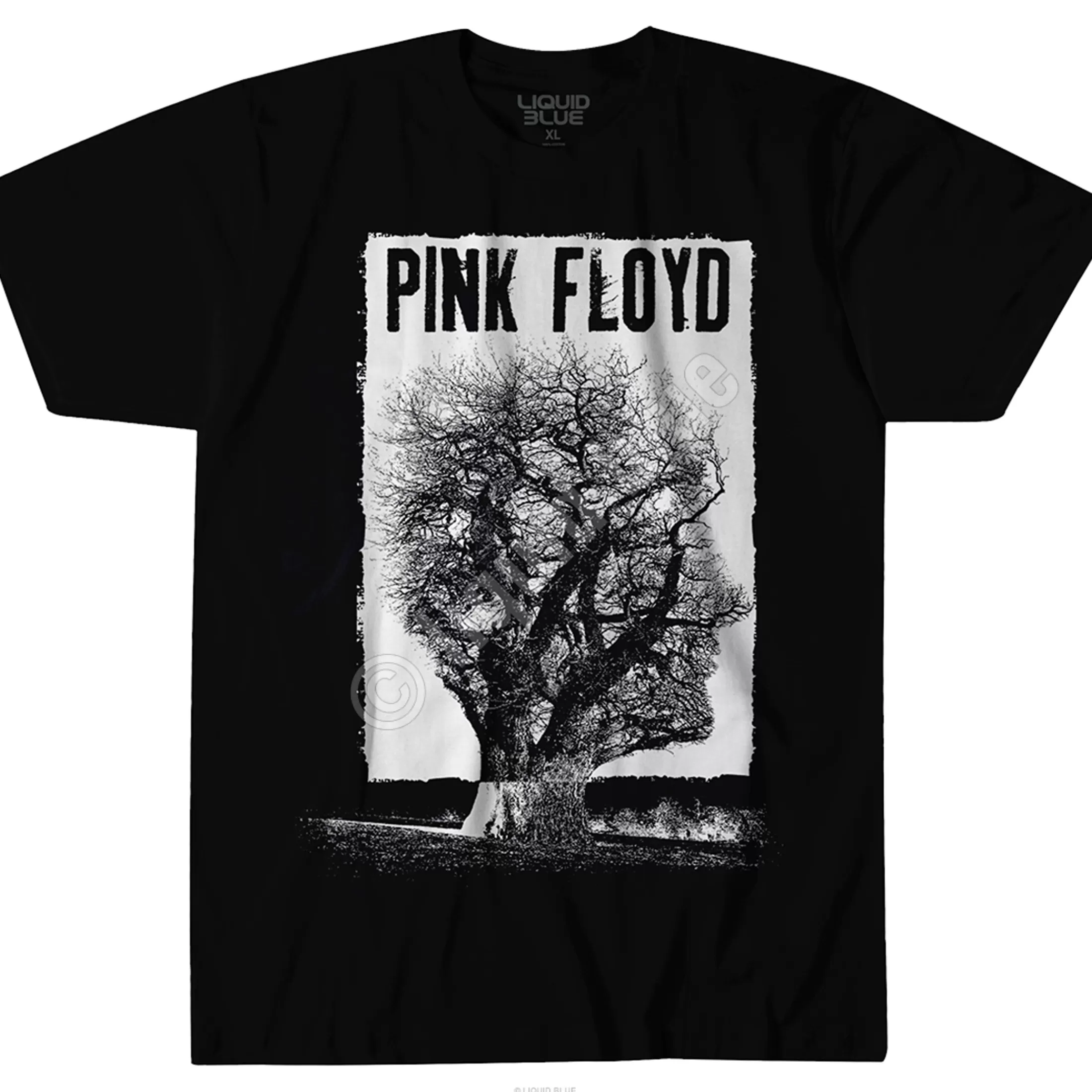 Poly-Cotton T-Shirt | Pink Floyd<Liquid Blue Floyd Half Life Black Poly-Cotton T-Shirt