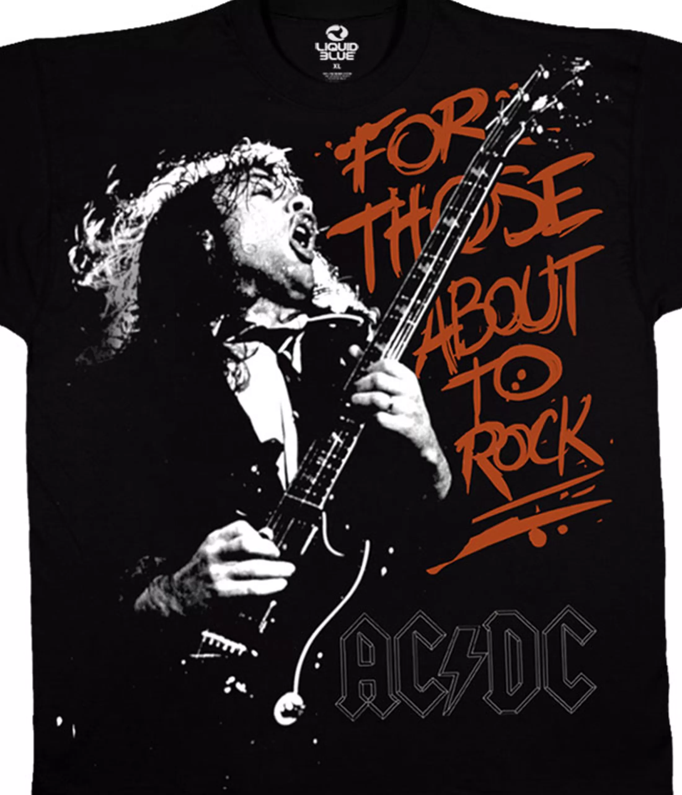 T-Shirt | Ac-Dc<Liquid Blue For Those About To Rock Black T-Shirt