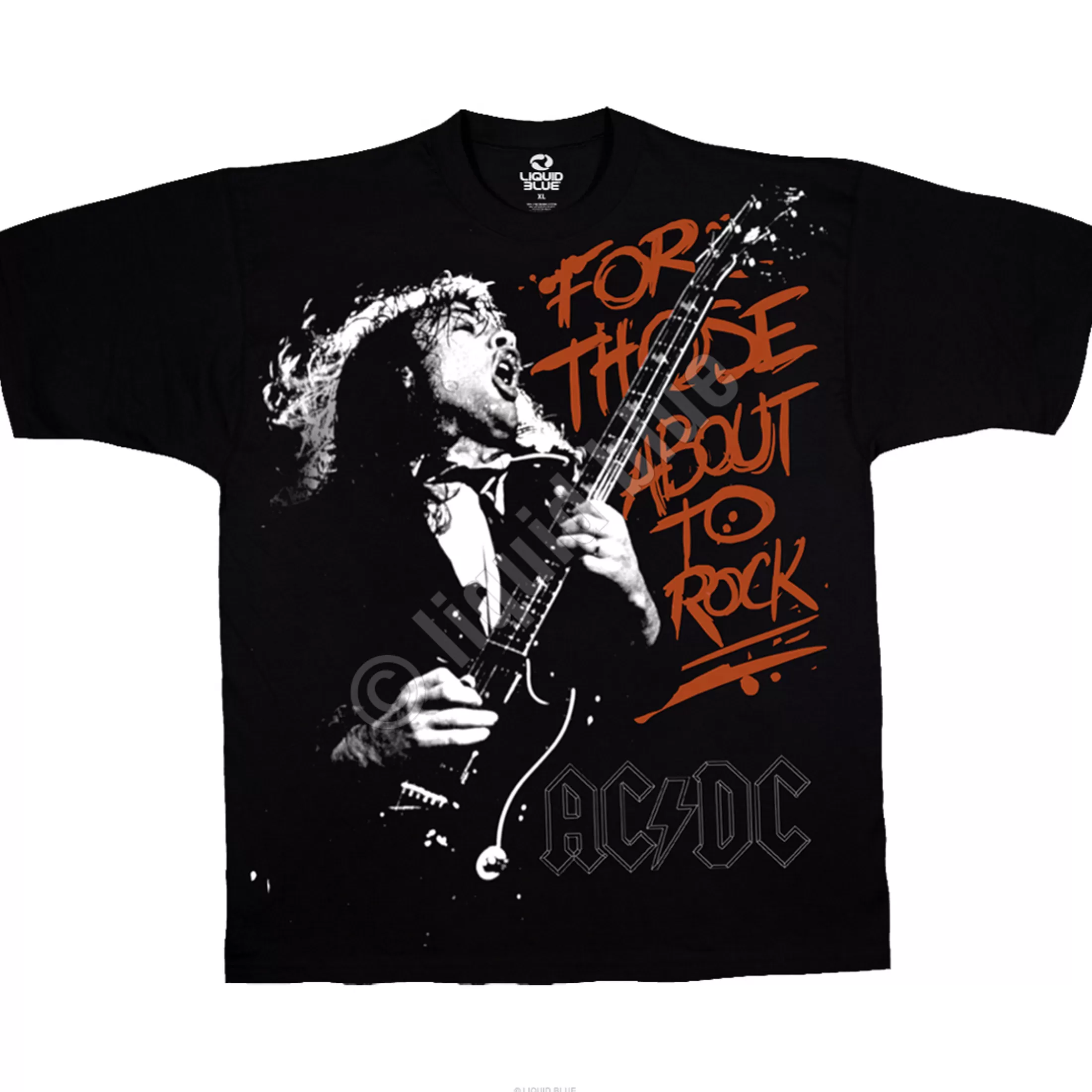 T-Shirt | Ac-Dc<Liquid Blue For Those About To Rock Black T-Shirt