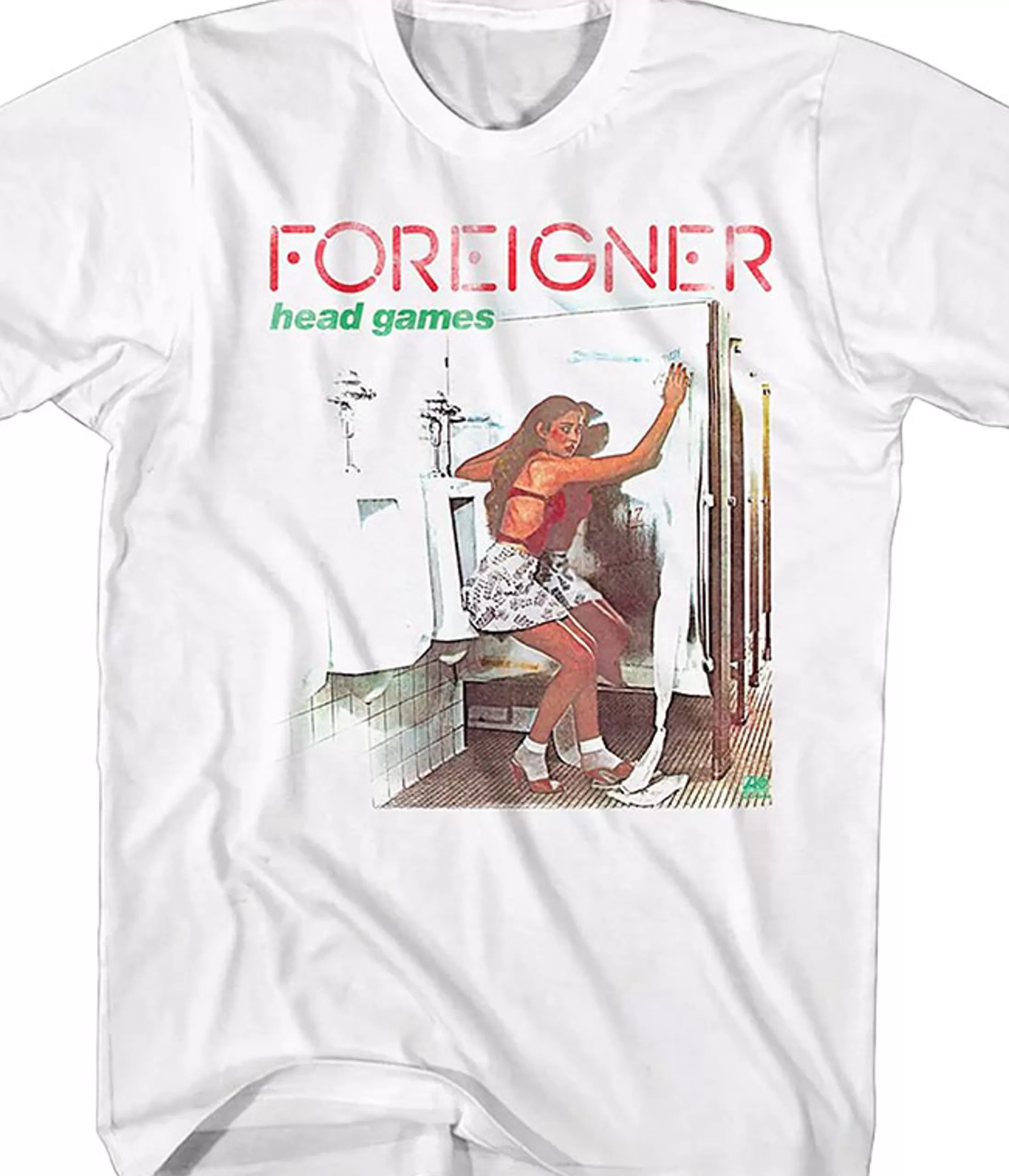 T-Shirt | Foreigner<Liquid Blue Foreigner Head Games White T-Shirt T-Shirt