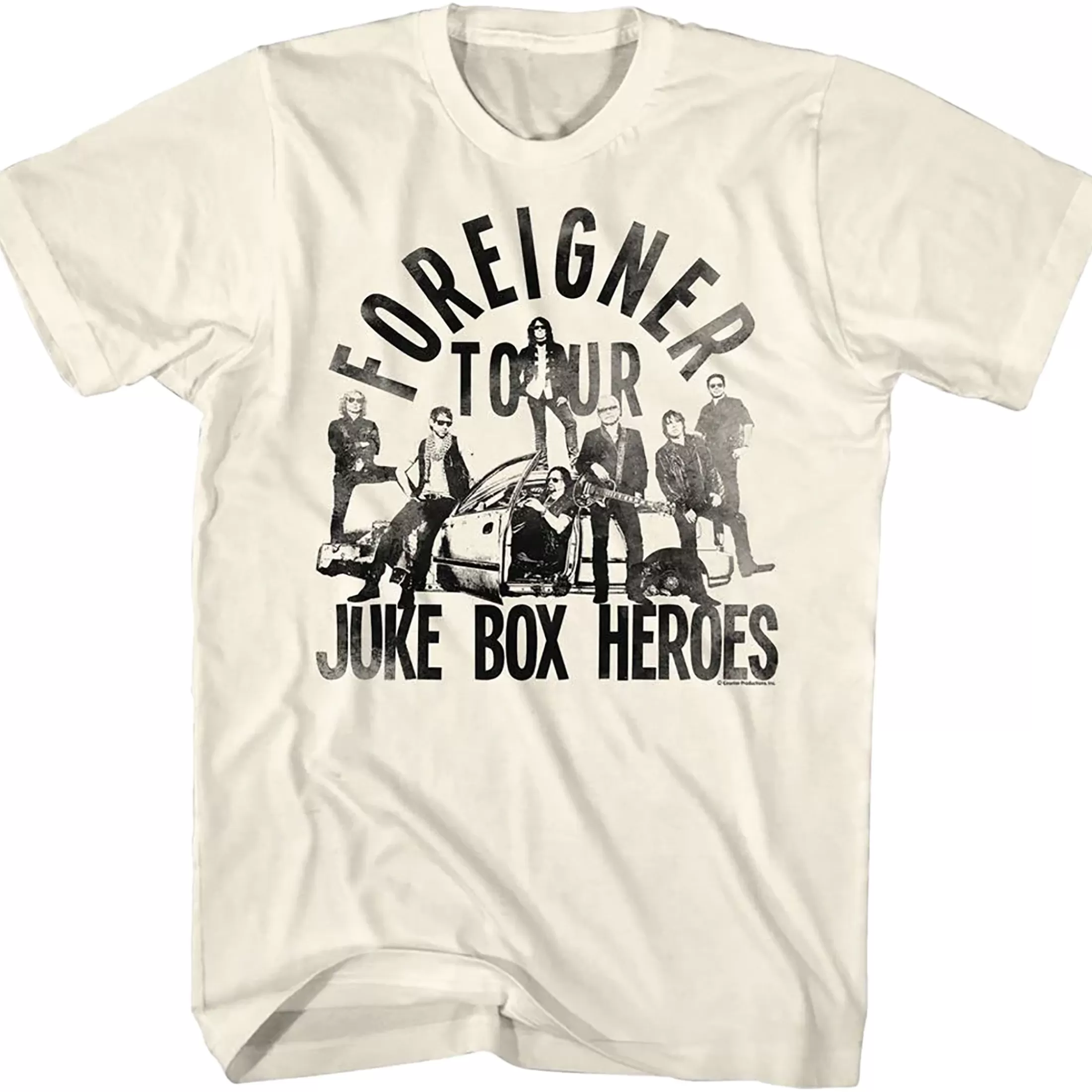 T-Shirt | Foreigner<Liquid Blue Foreigner Juke Box Heroes Tan T-Shirt