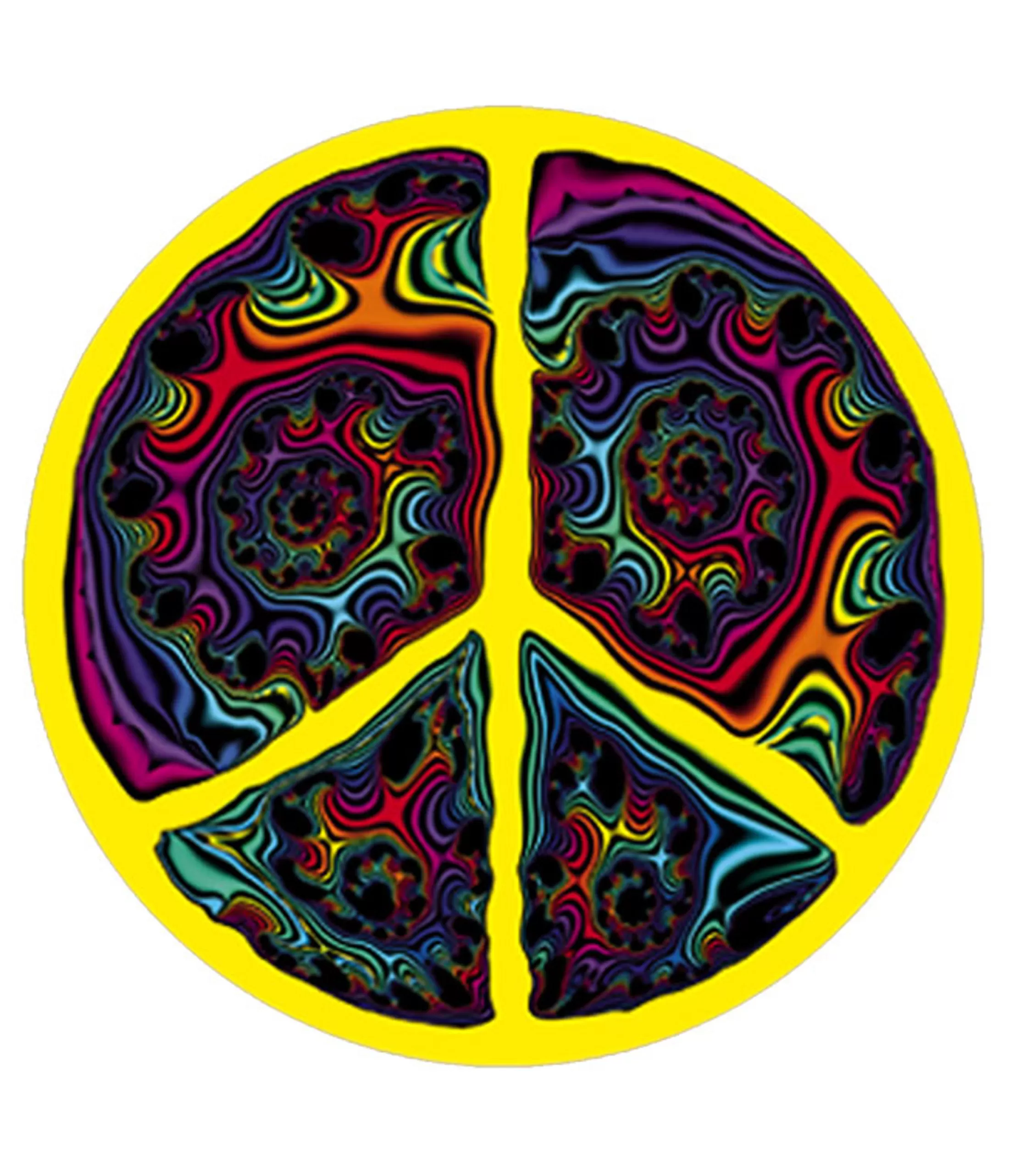 Woodstock<Liquid Blue Fractal Peace Sticker