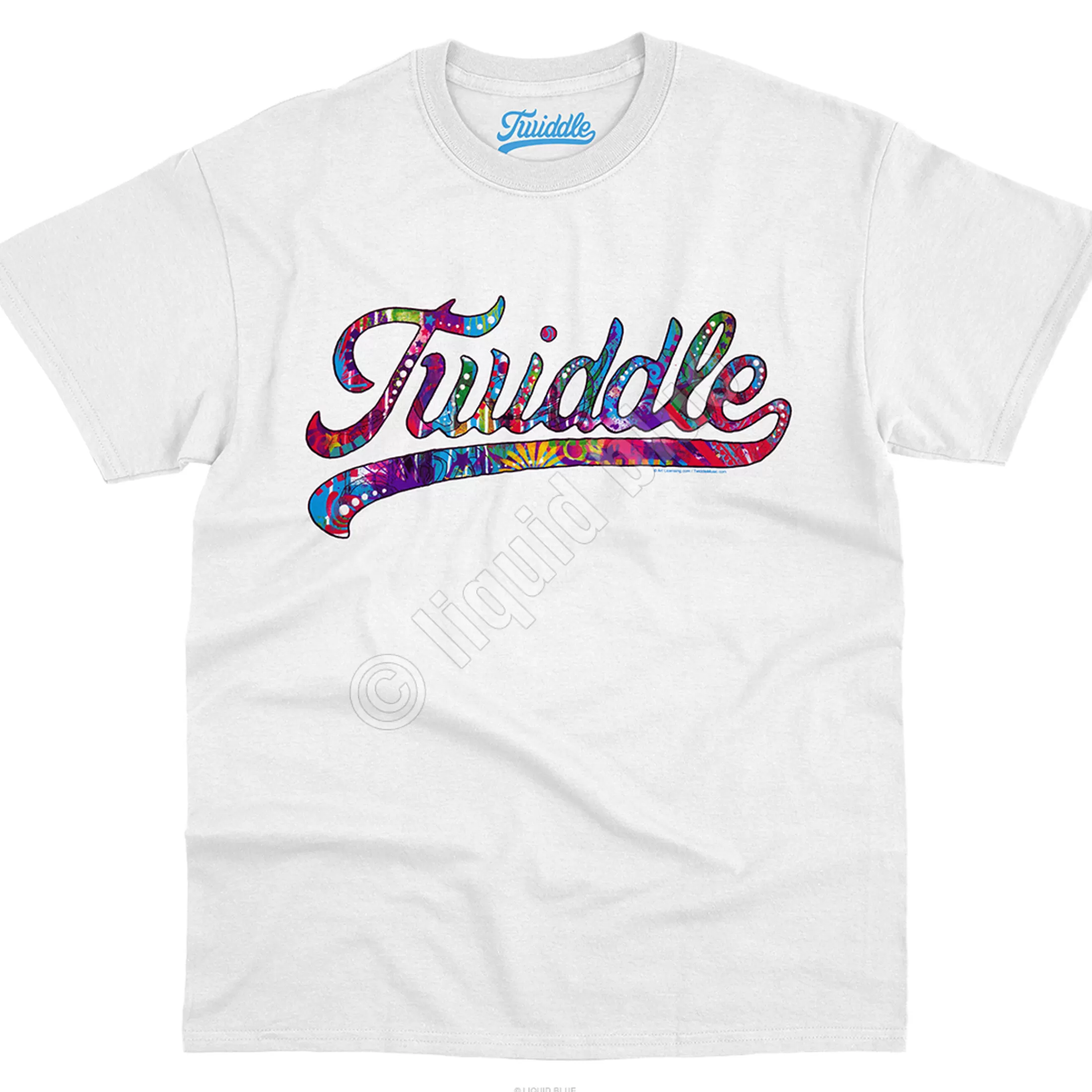 T-Shirt | Twiddle<Liquid Blue Frankenfoote White T-Shirt