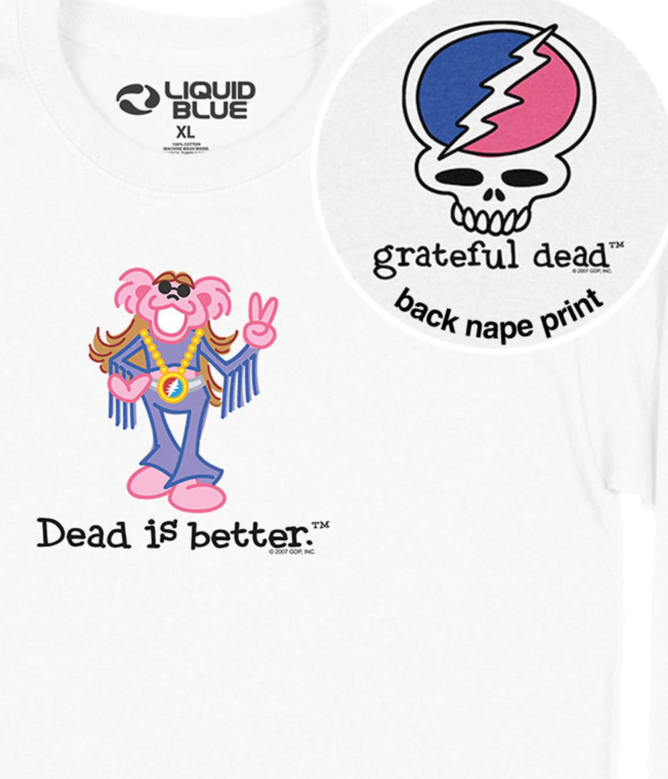 Long Sleeve | Grateful Dead<Liquid Blue Fringe Dead Is Better Long Sleeve T-Shirt