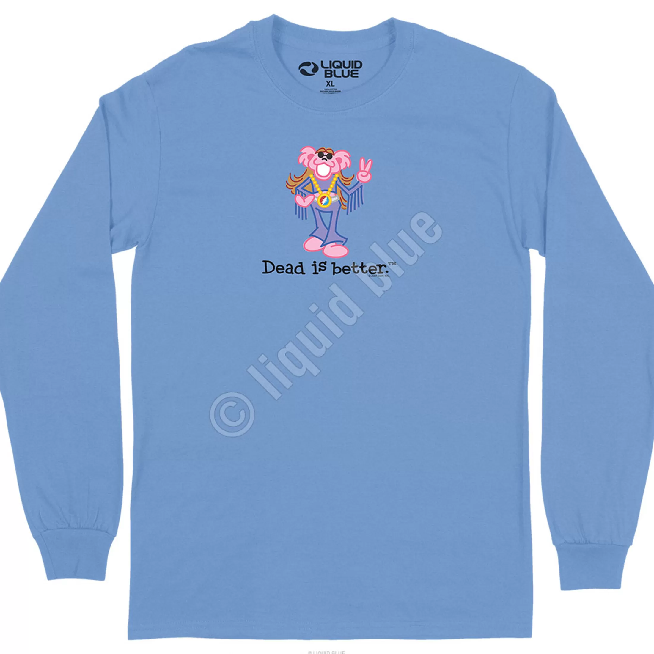 Long Sleeve | Grateful Dead<Liquid Blue Fringe Dead Is Better Long Sleeve T-Shirt