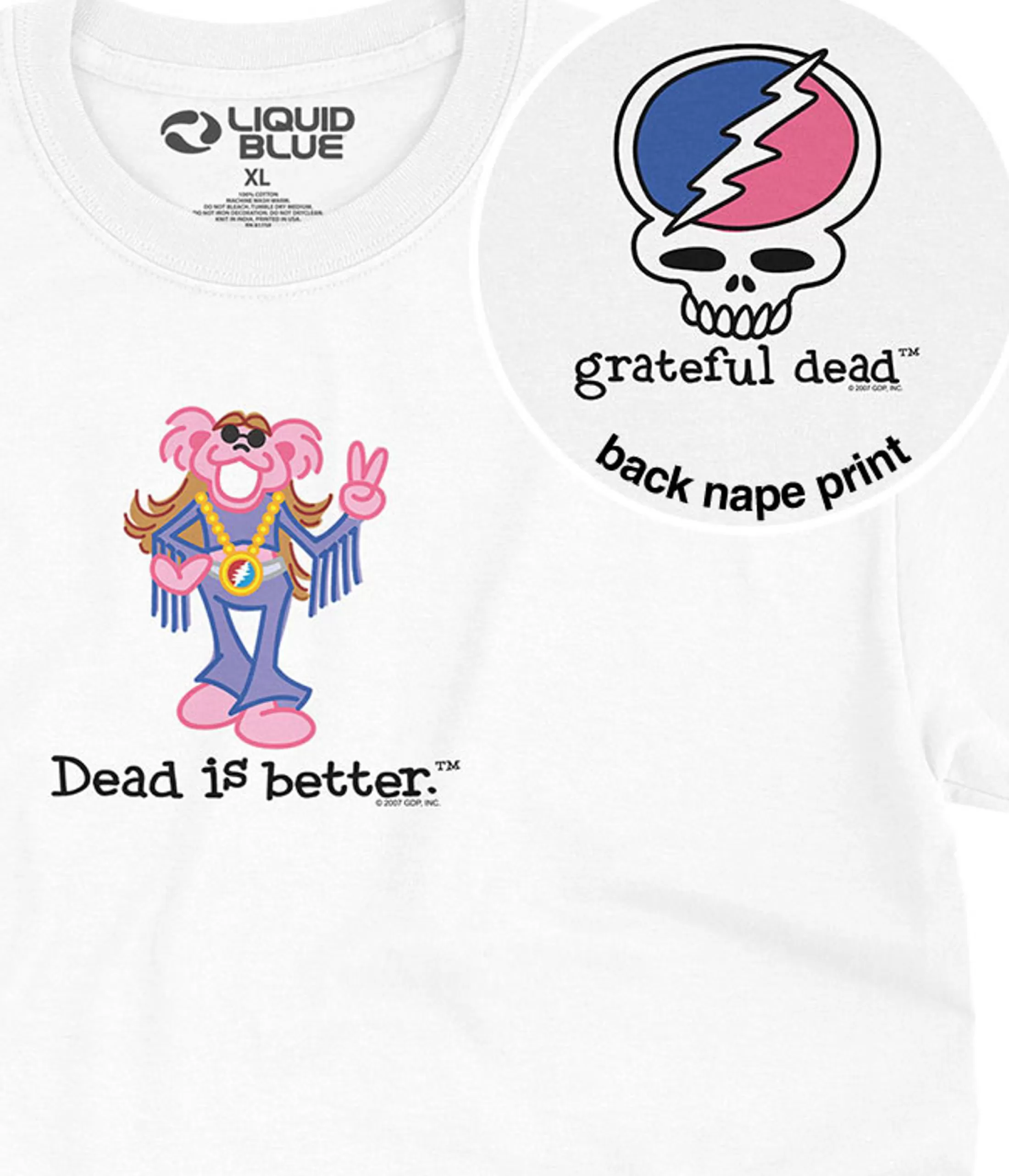 T-Shirt | Grateful Dead<Liquid Blue Fringe Dead Is Better T-Shirt