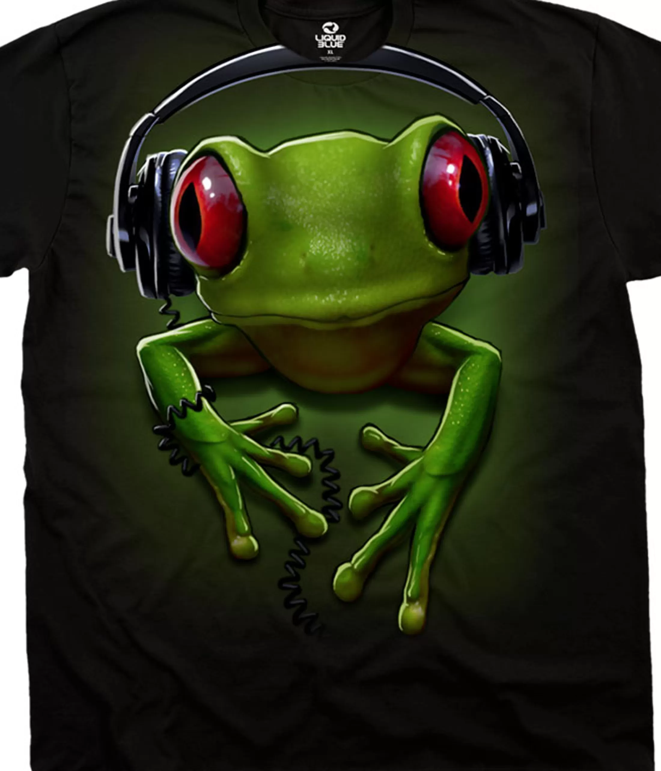 T-Shirt | Musica<Liquid Blue Frog Rock Black T-Shirt