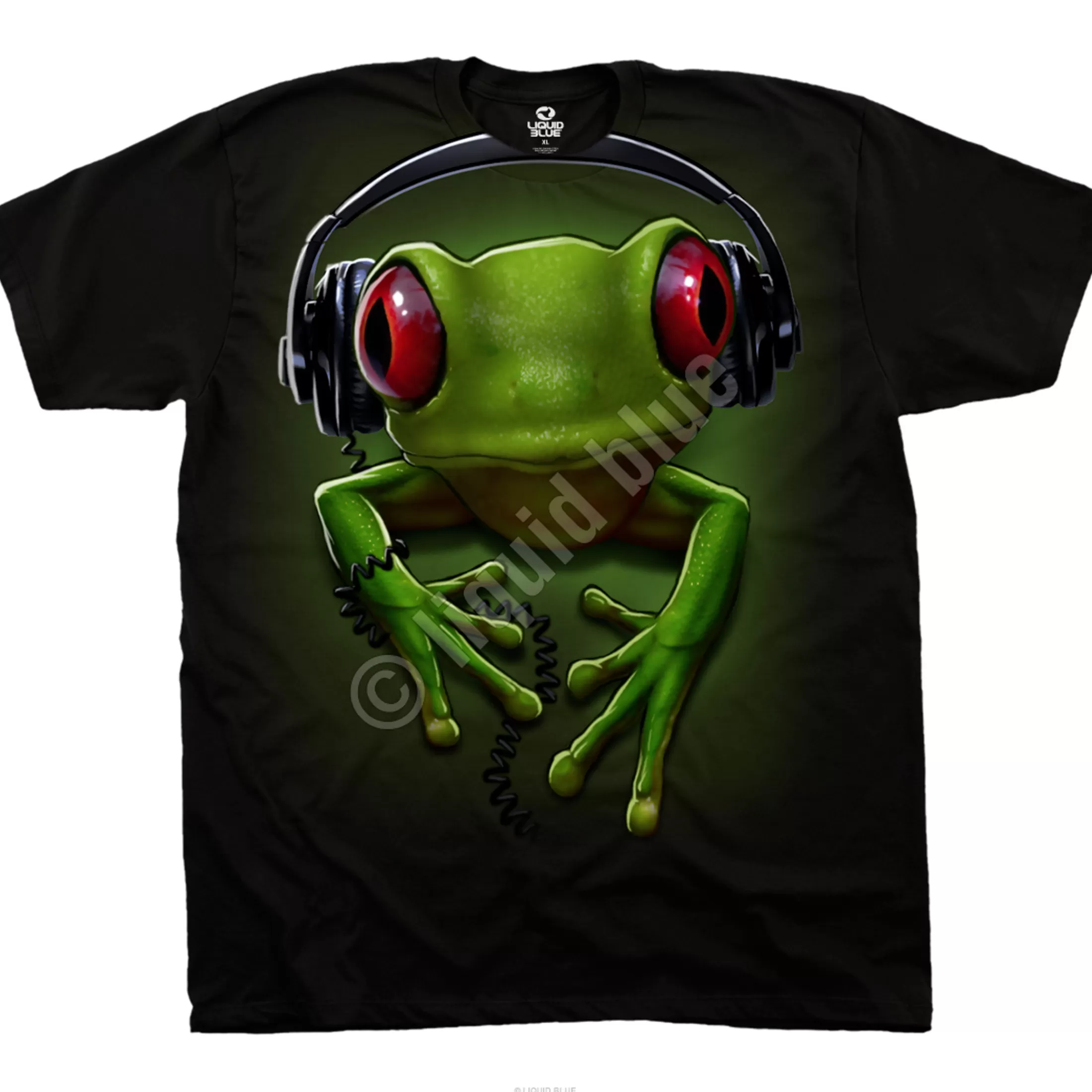 T-Shirt | Musica<Liquid Blue Frog Rock Black T-Shirt