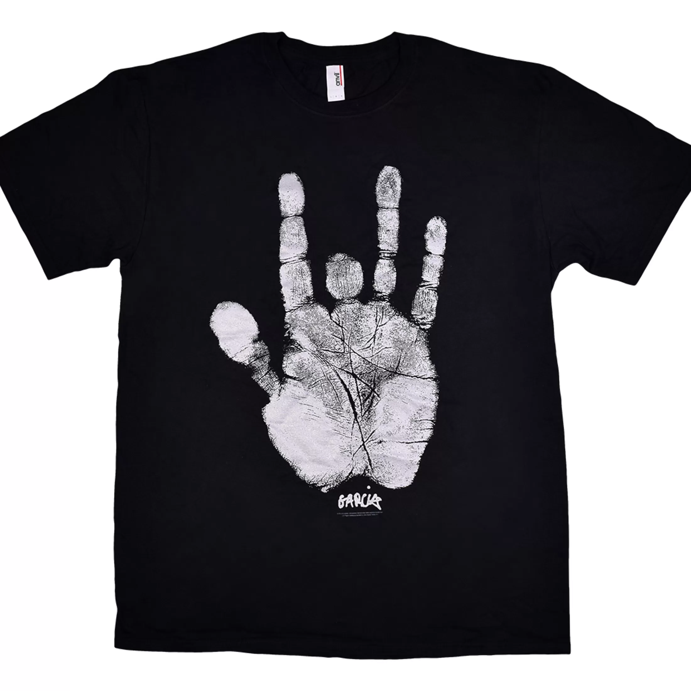 T-Shirt | Jerry Garcia<Liquid Blue Garcia Handprint Black T-Shirt