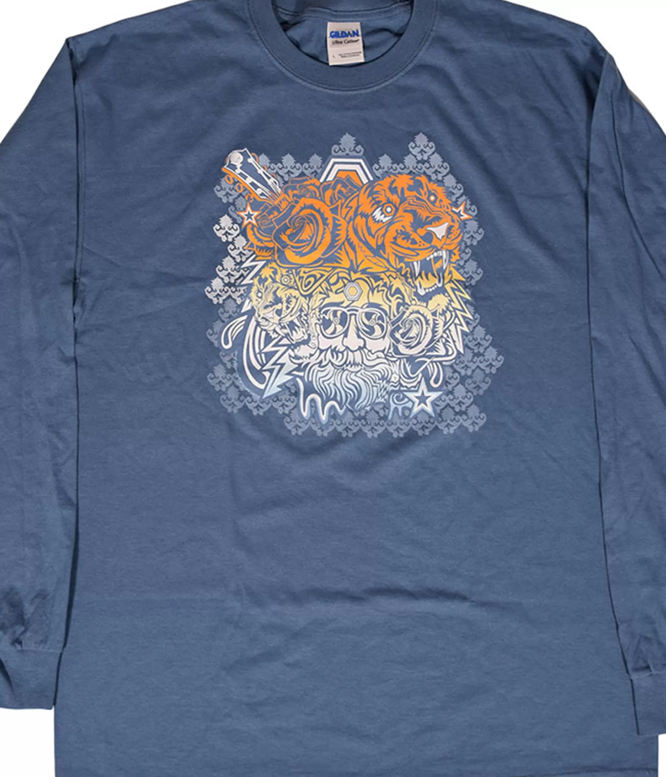 Long Sleeve | Jerry Garcia<Liquid Blue Garcia Tigers Blue Long Sleeve T-Shirt