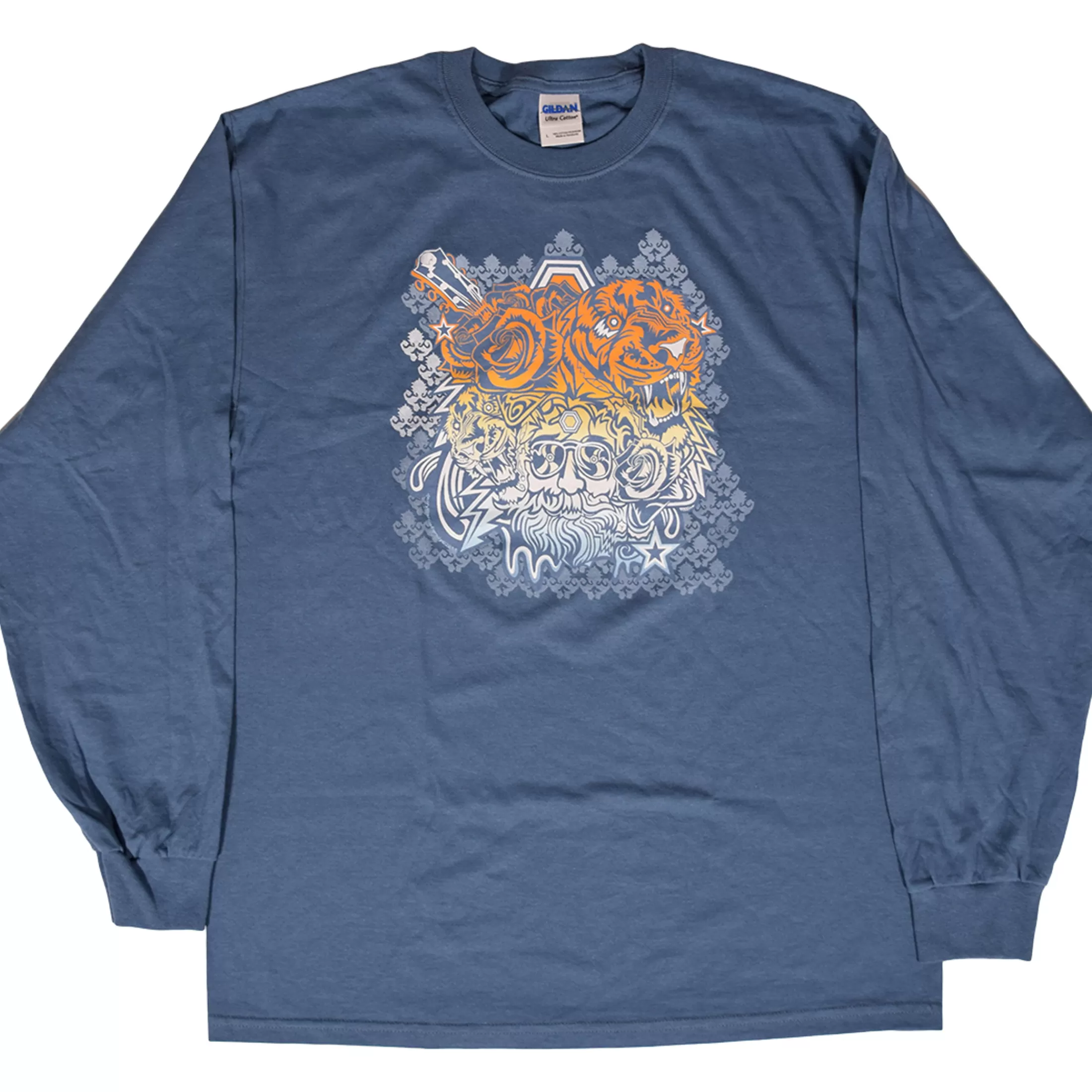 Long Sleeve | Jerry Garcia<Liquid Blue Garcia Tigers Blue Long Sleeve T-Shirt