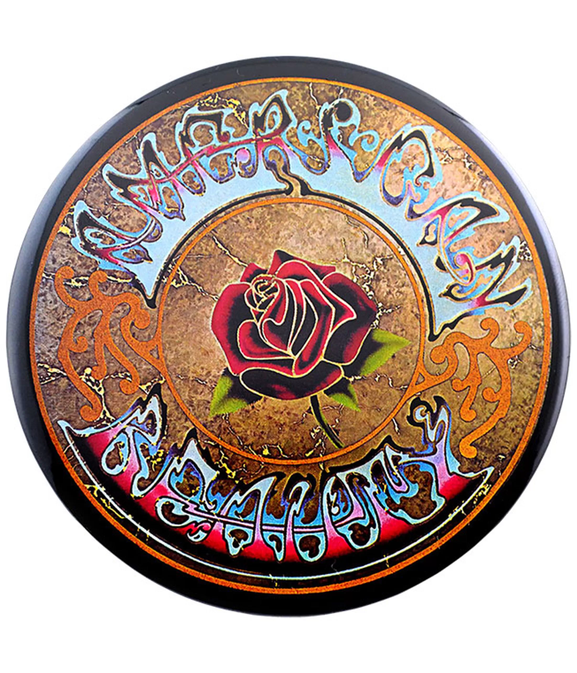 Grateful Dead | Classic<Liquid Blue GD American Beauty Round Magnet