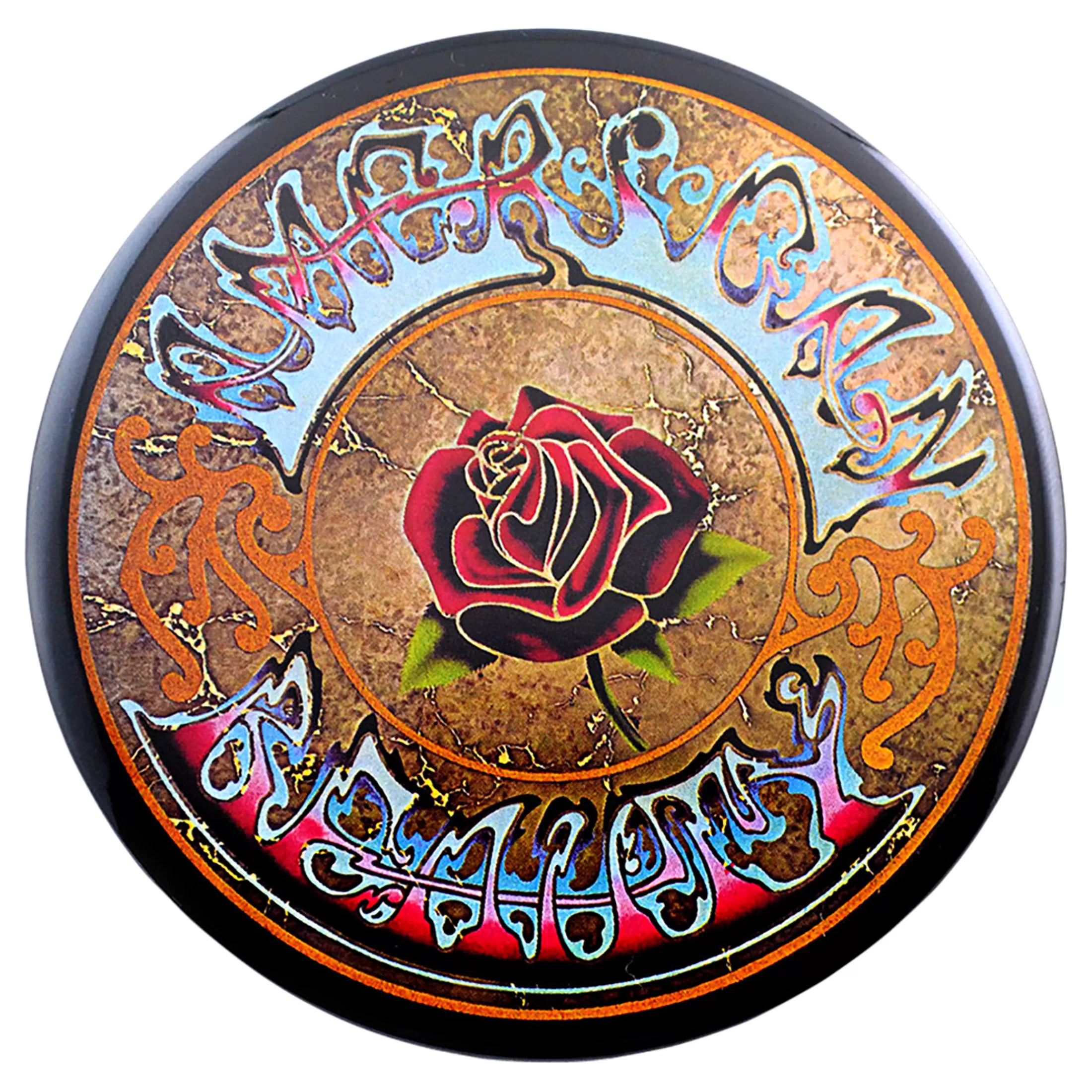 Grateful Dead | Classic<Liquid Blue GD American Beauty Round Magnet