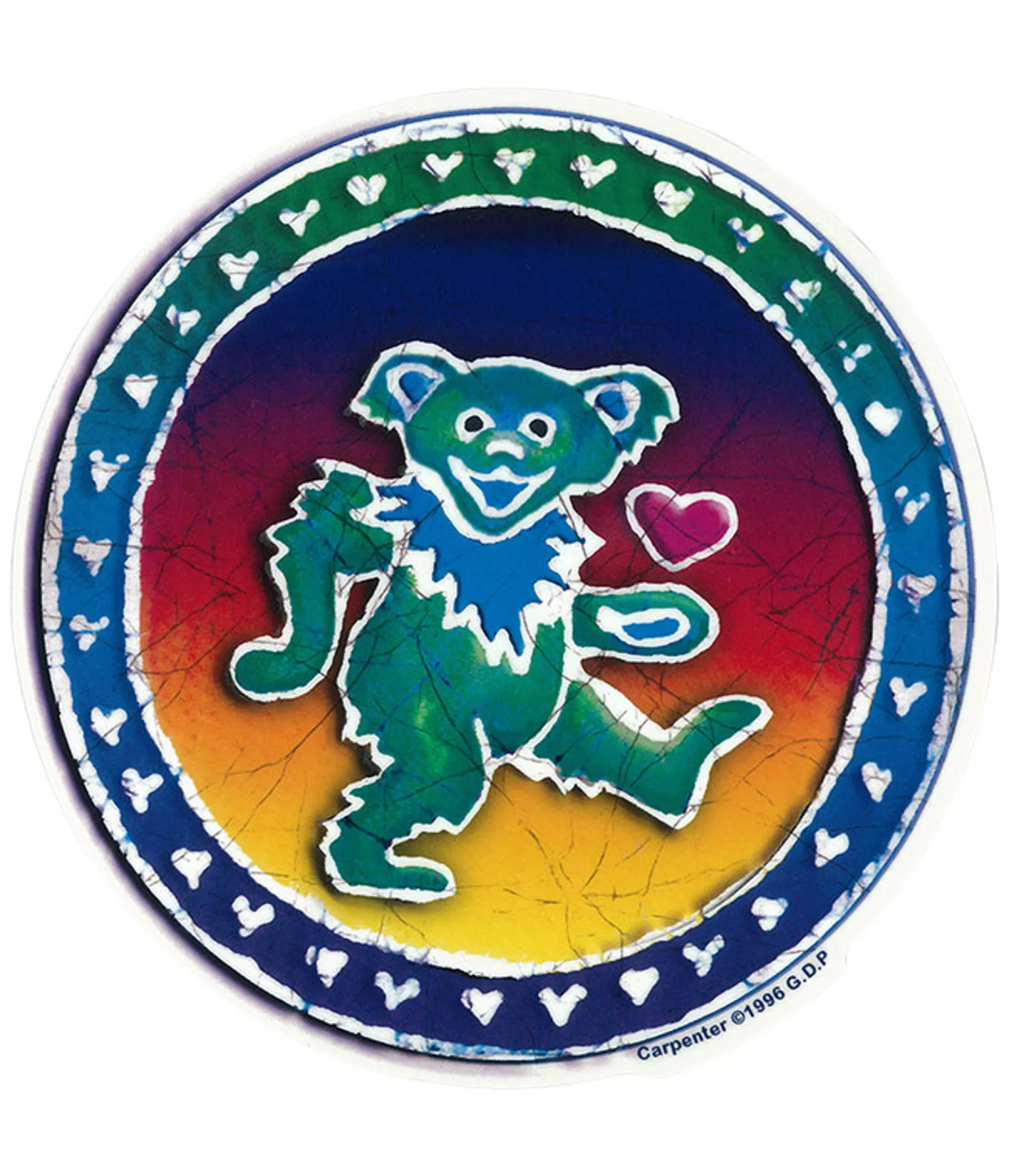 Grateful Dead<Liquid Blue GD Batik Dancing Bear Sticker