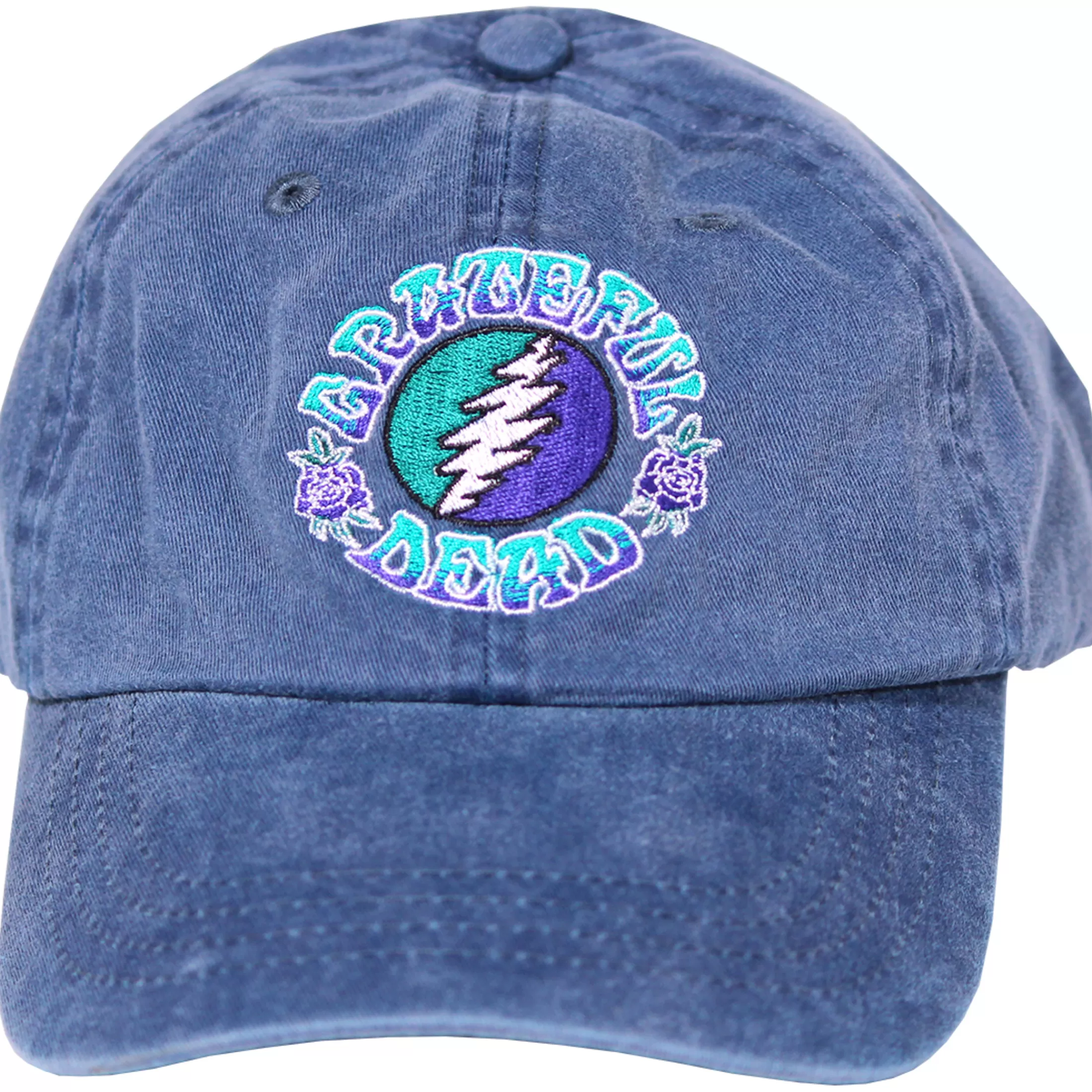 Hats | Grateful Dead<Liquid Blue GD Batik SYF Denim Baseball Cap