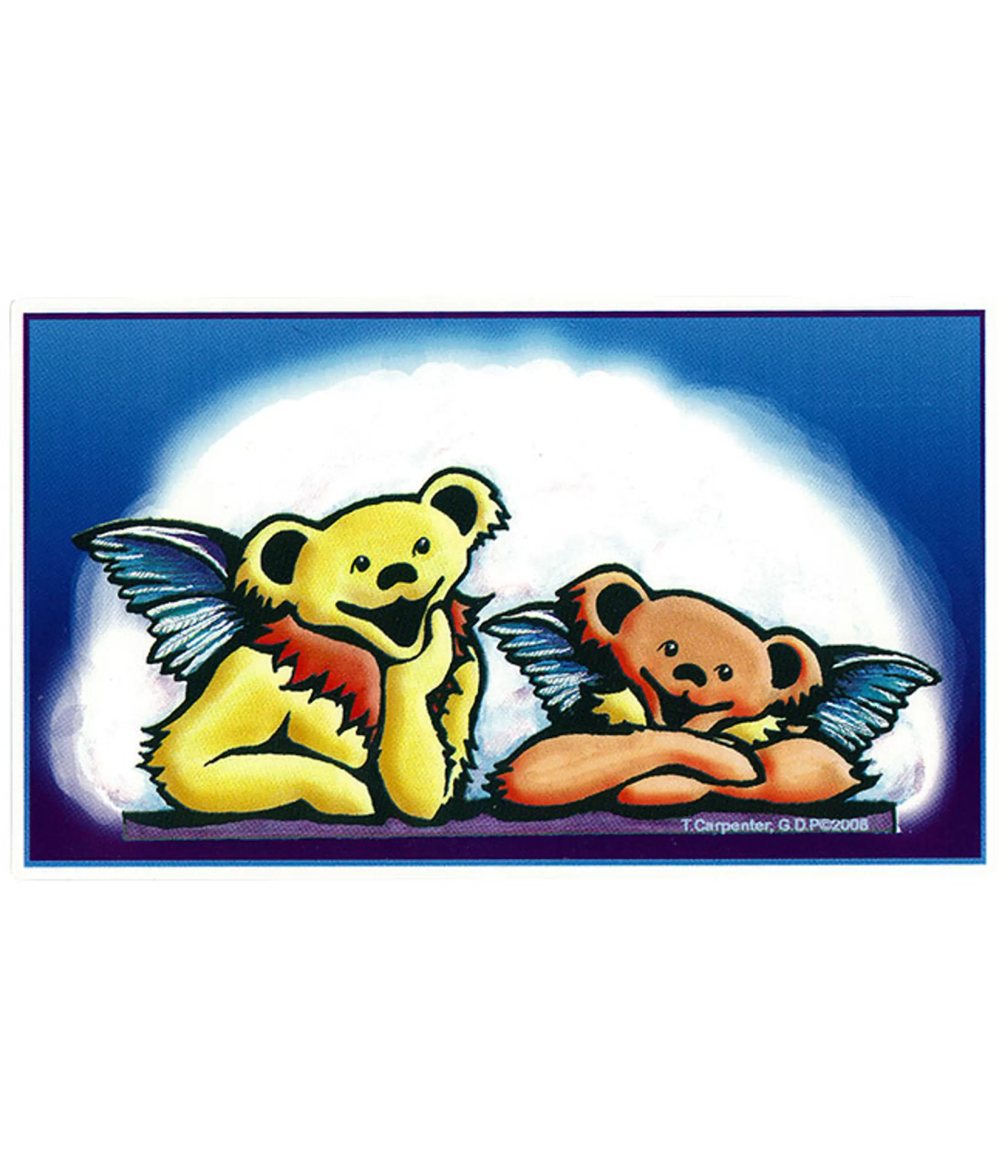 Grateful Dead<Liquid Blue GD Bear Angels Sticker