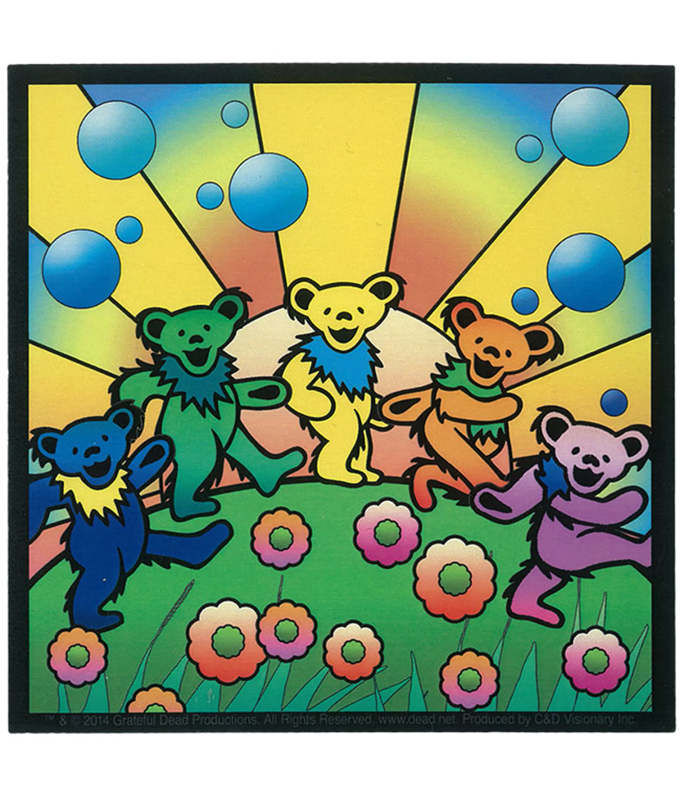 Grateful Dead<Liquid Blue GD Bear Utopia Sticker