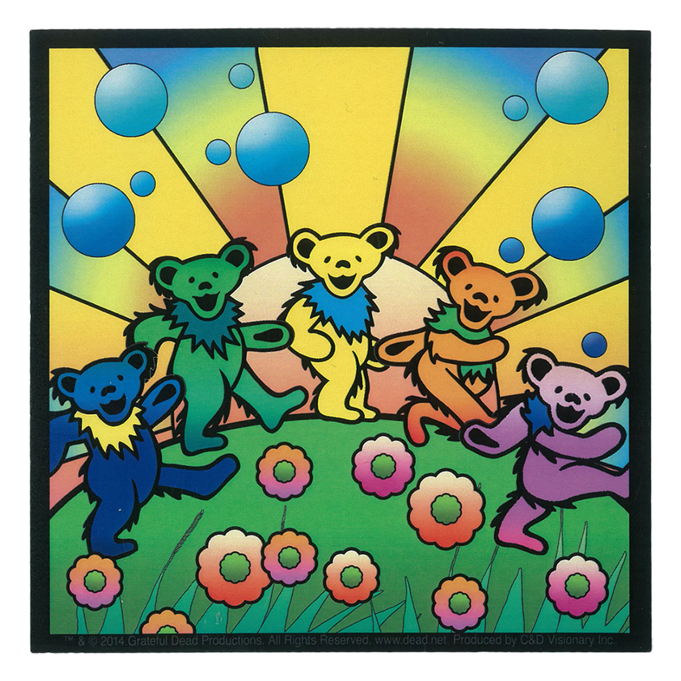 Grateful Dead<Liquid Blue GD Bear Utopia Sticker