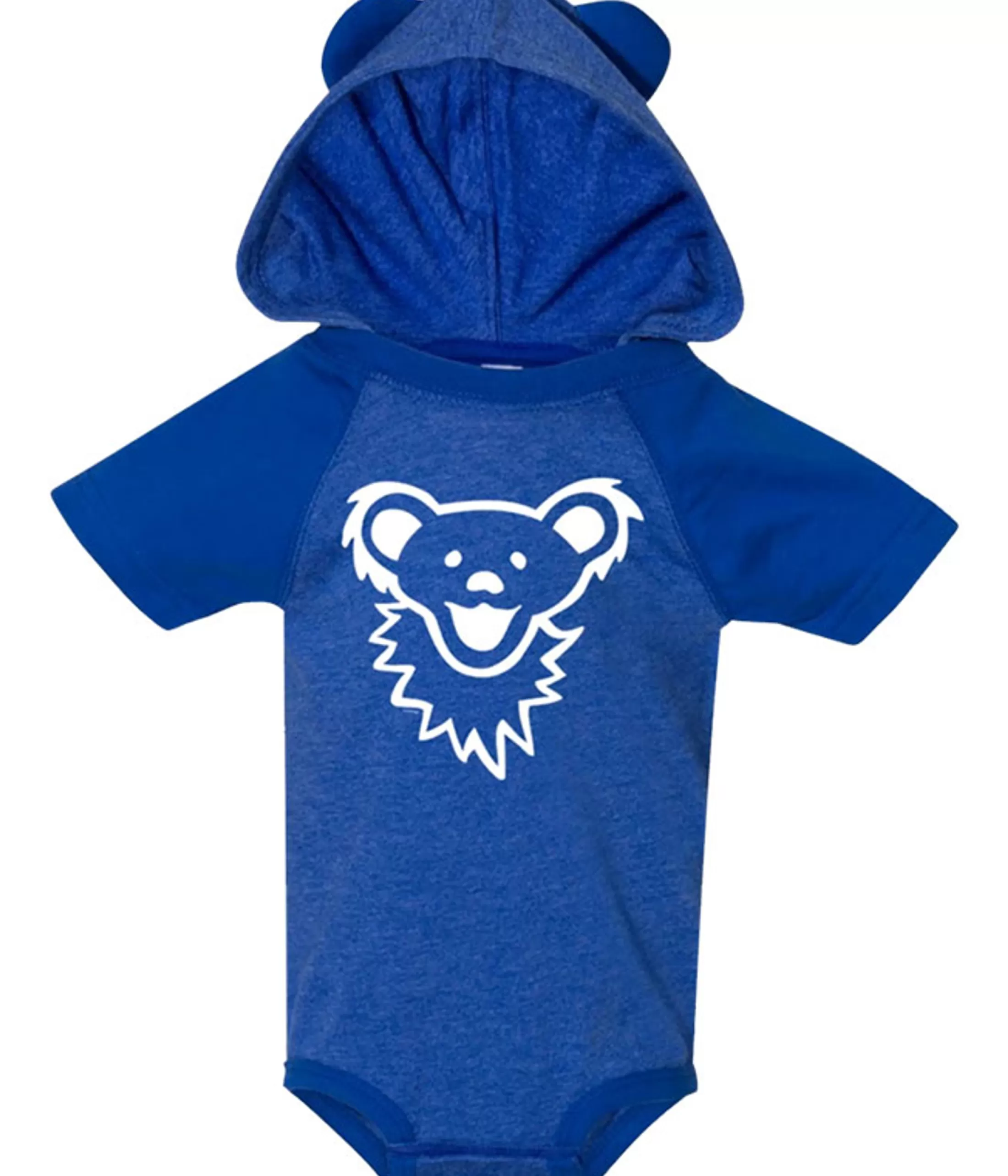 Onesies | Grateful Dead<Liquid Blue GD Bearface Hooded Blue Onesie