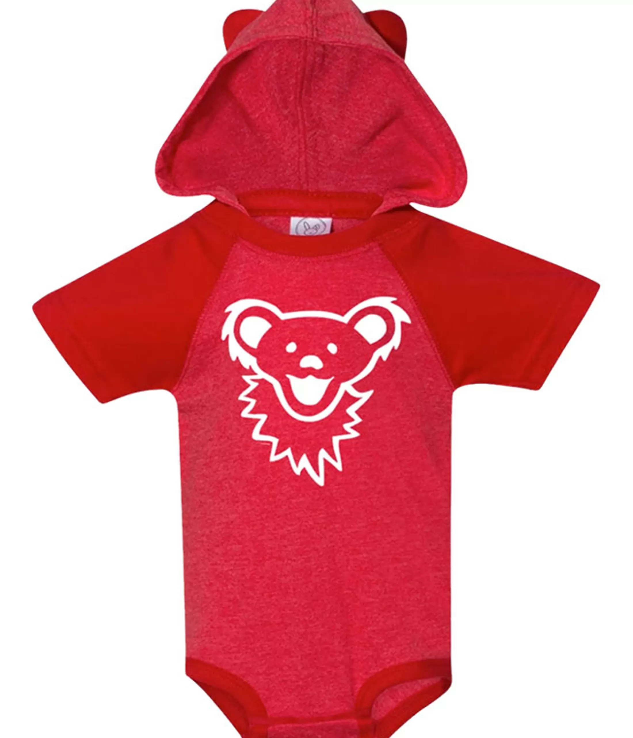 Onesies | Grateful Dead<Liquid Blue GD Bearface Hooded Red Onesie