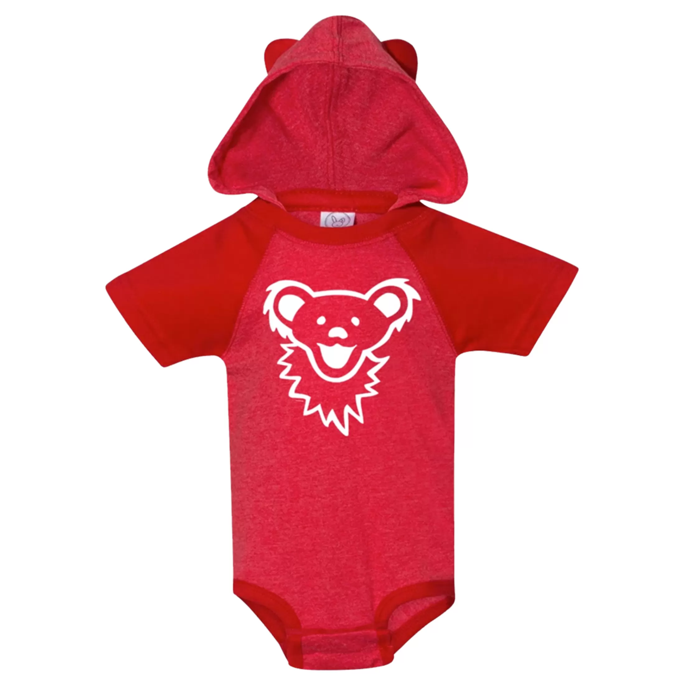 Onesies | Grateful Dead<Liquid Blue GD Bearface Hooded Red Onesie