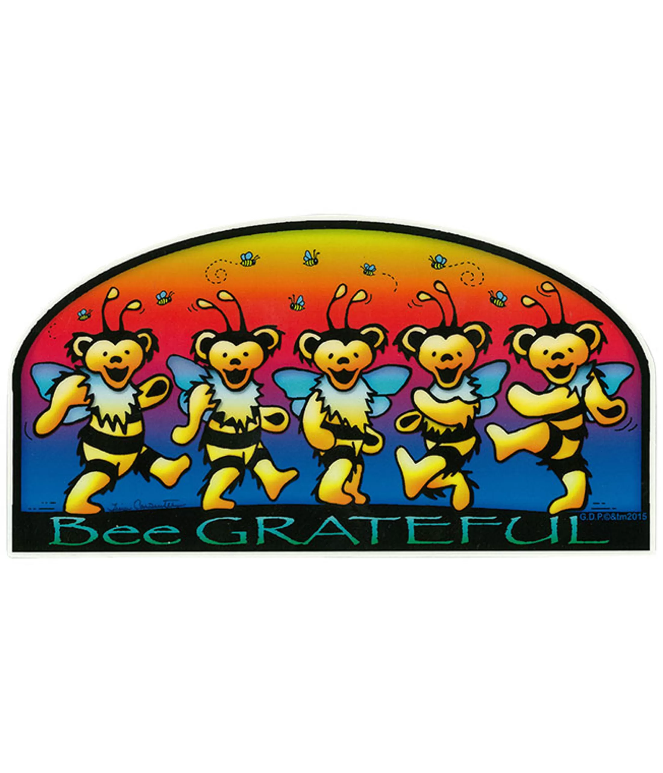 Grateful Dead<Liquid Blue GD Bee Grateful Sticker