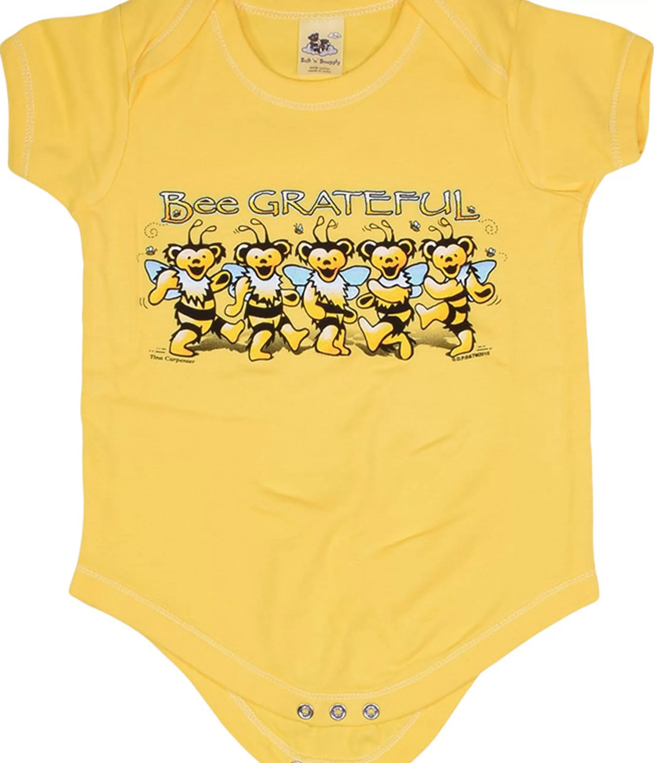 Onesies | Grateful Dead<Liquid Blue GD Bee Grateful Yellow Onesie