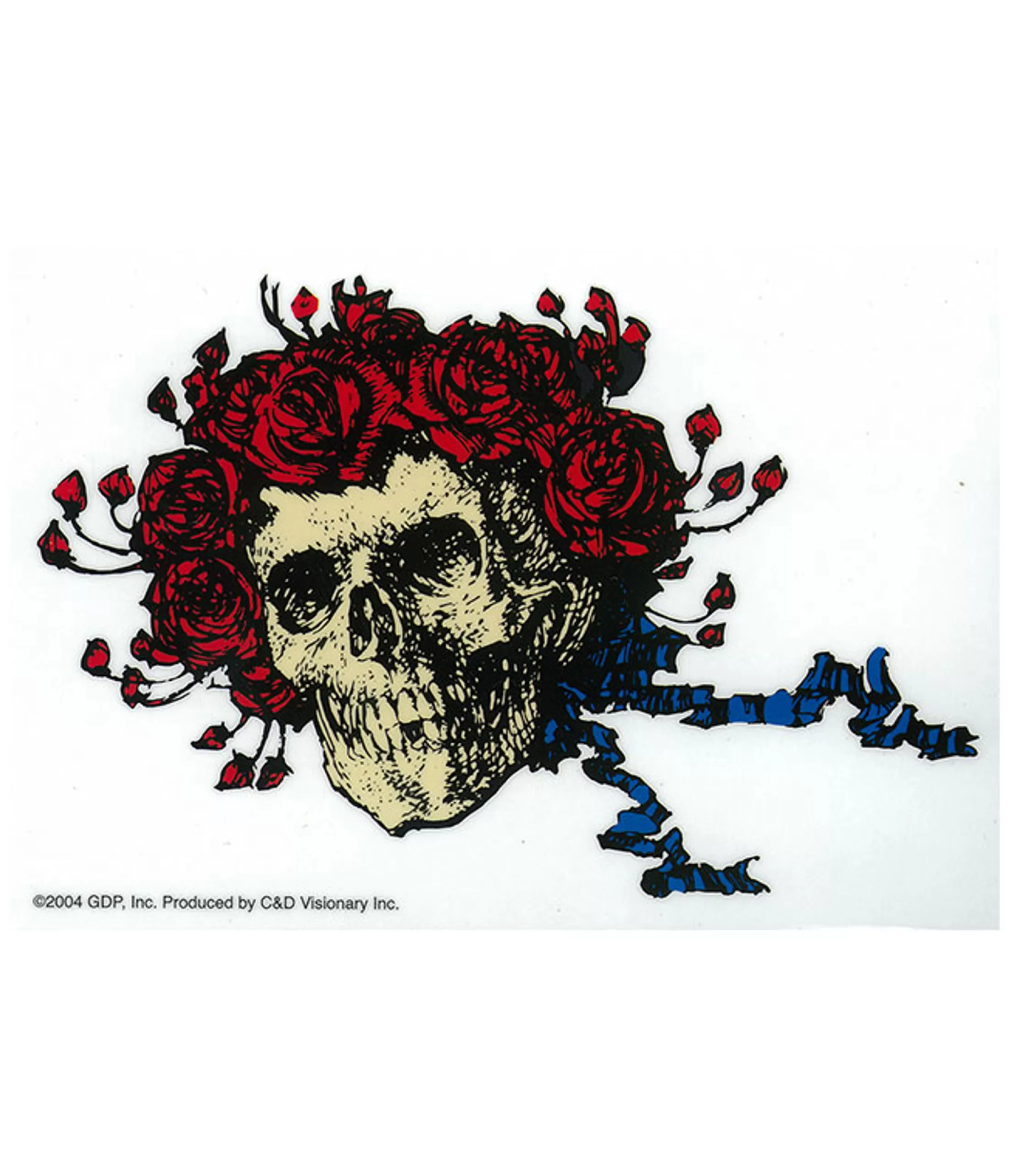 Grateful Dead | Classic<Liquid Blue GD Bertha Roses Sticker