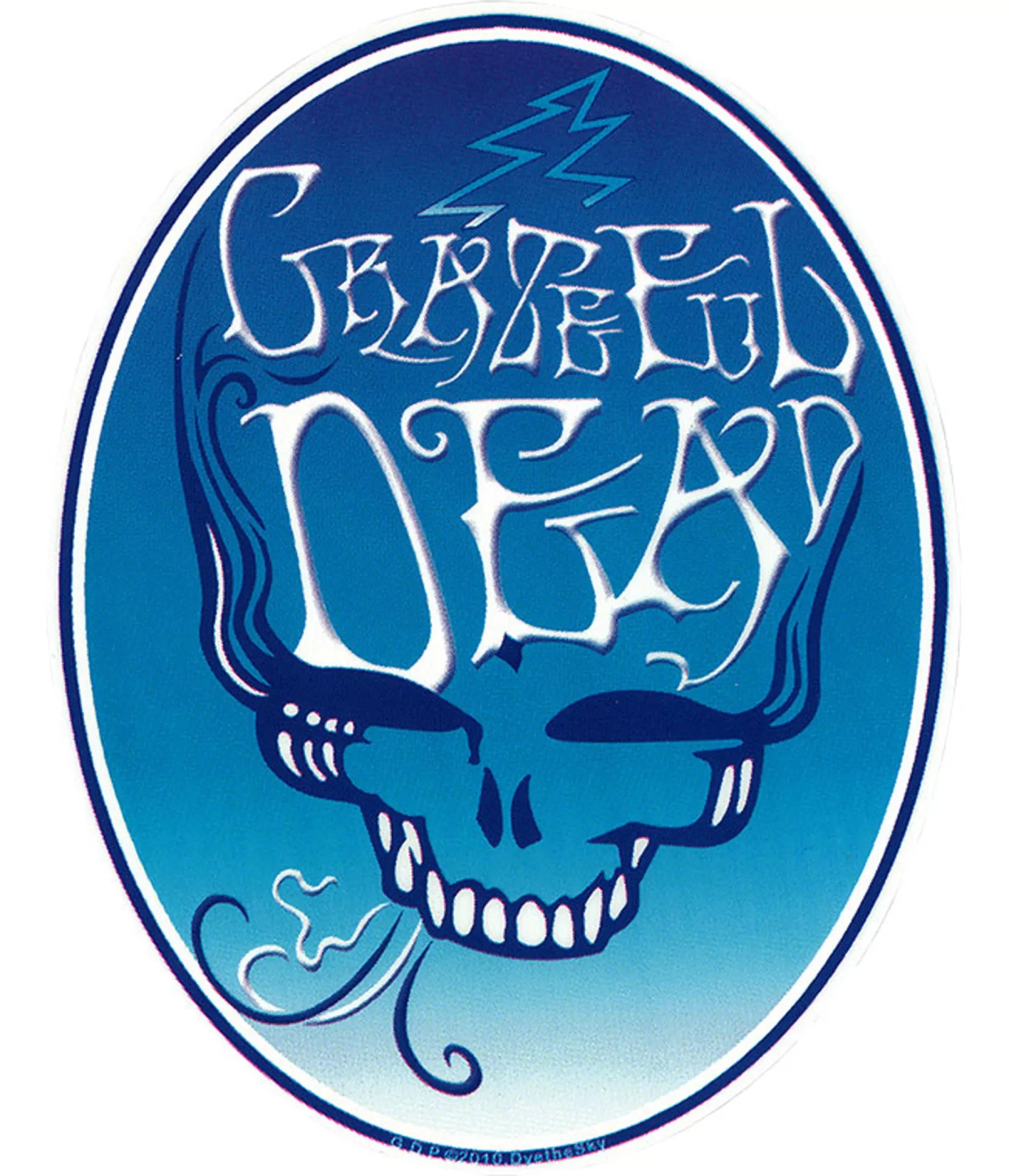 Grateful Dead<Liquid Blue GD Blue Smoke Sticker