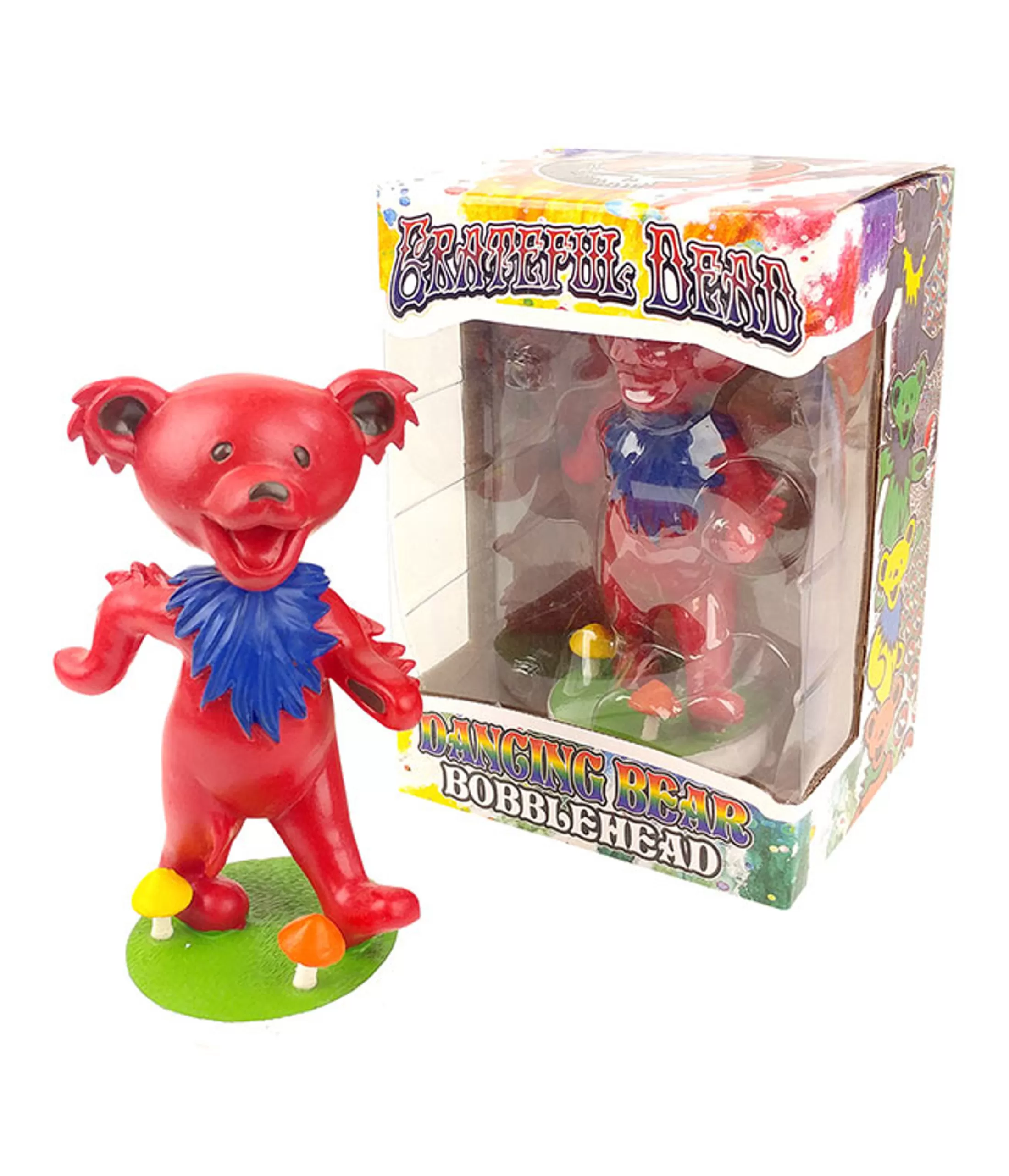 Grateful Dead<Liquid Blue GD Bobblehead Dancing Bear Red