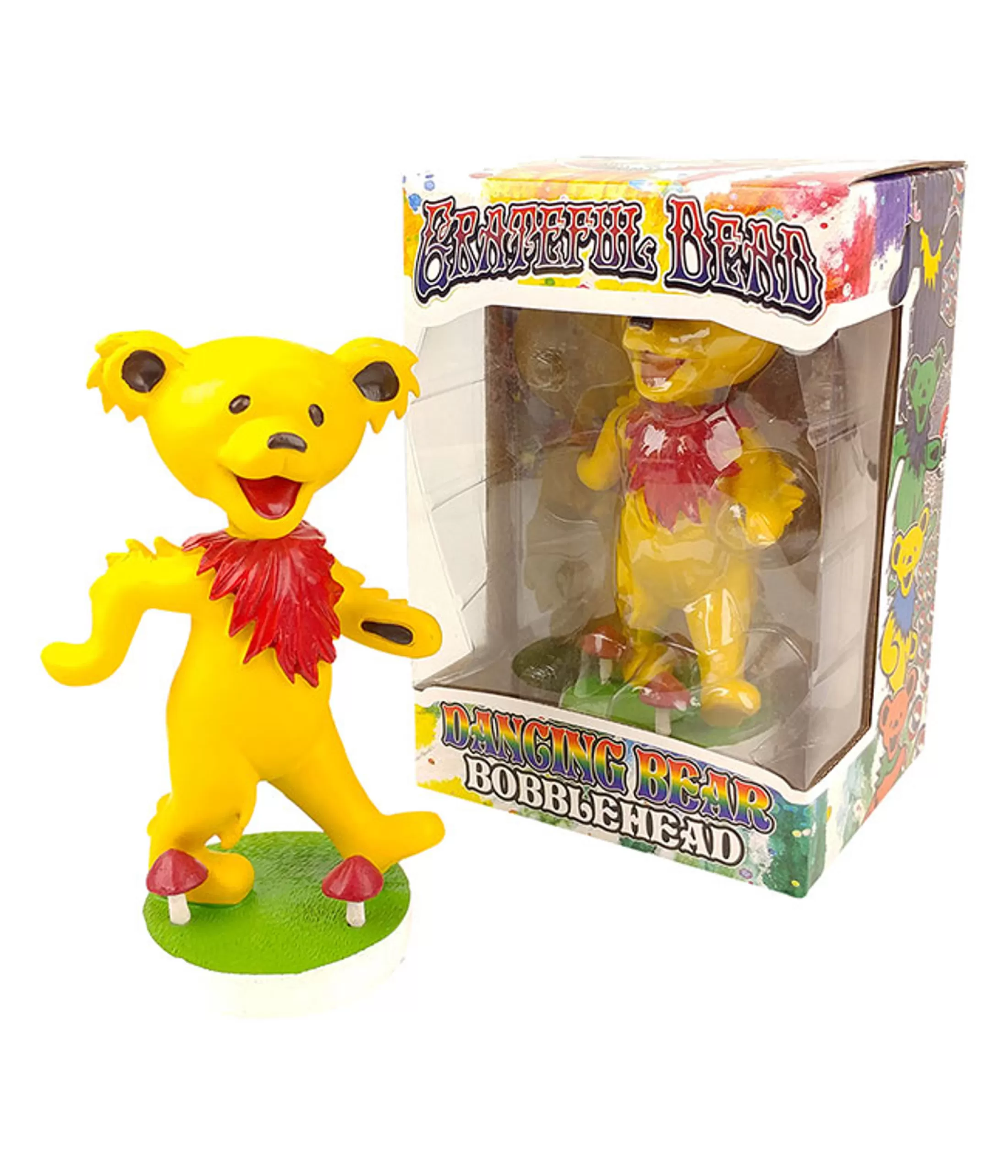 Grateful Dead<Liquid Blue GD Bobblehead Dancing Bear Yellow