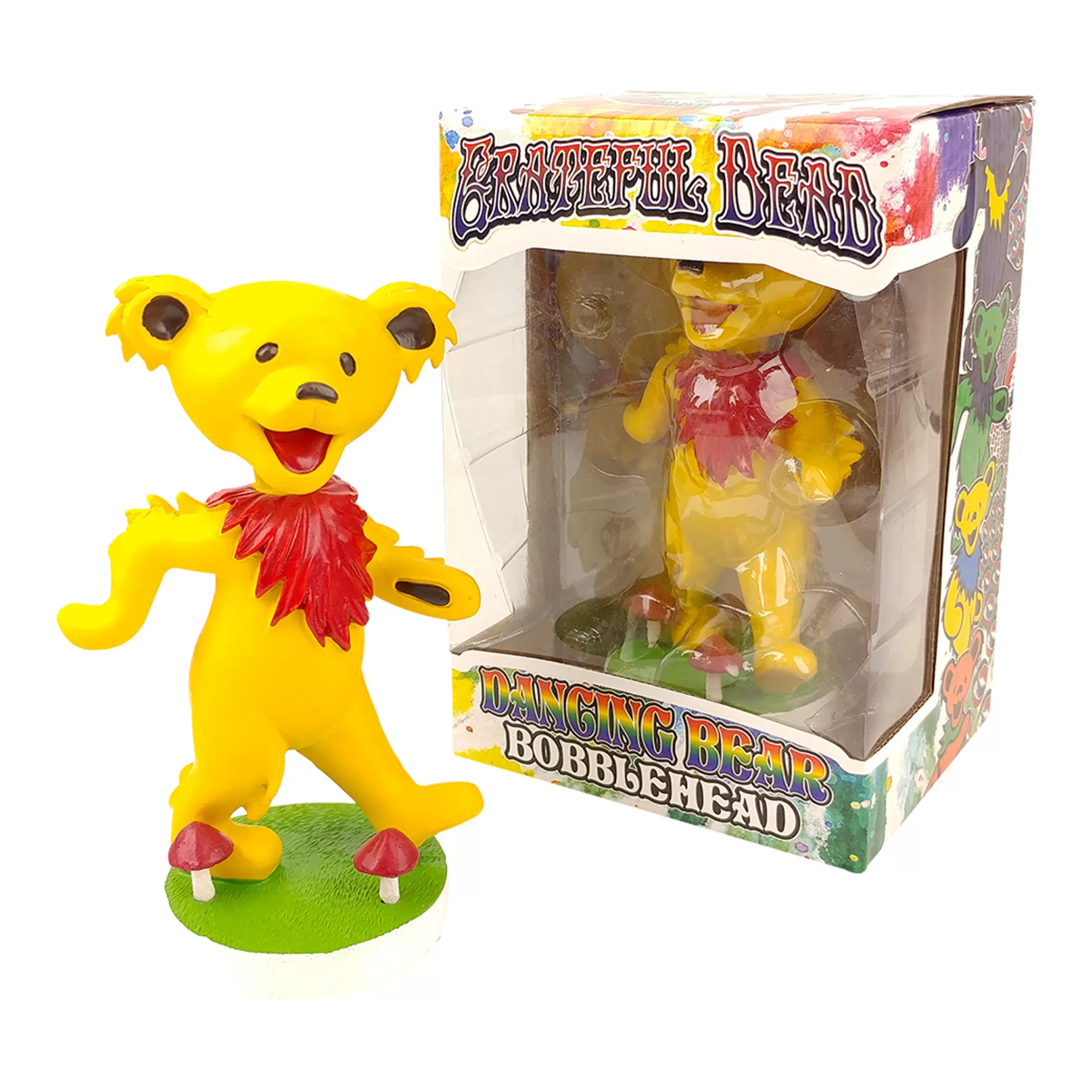 Grateful Dead<Liquid Blue GD Bobblehead Dancing Bear Yellow