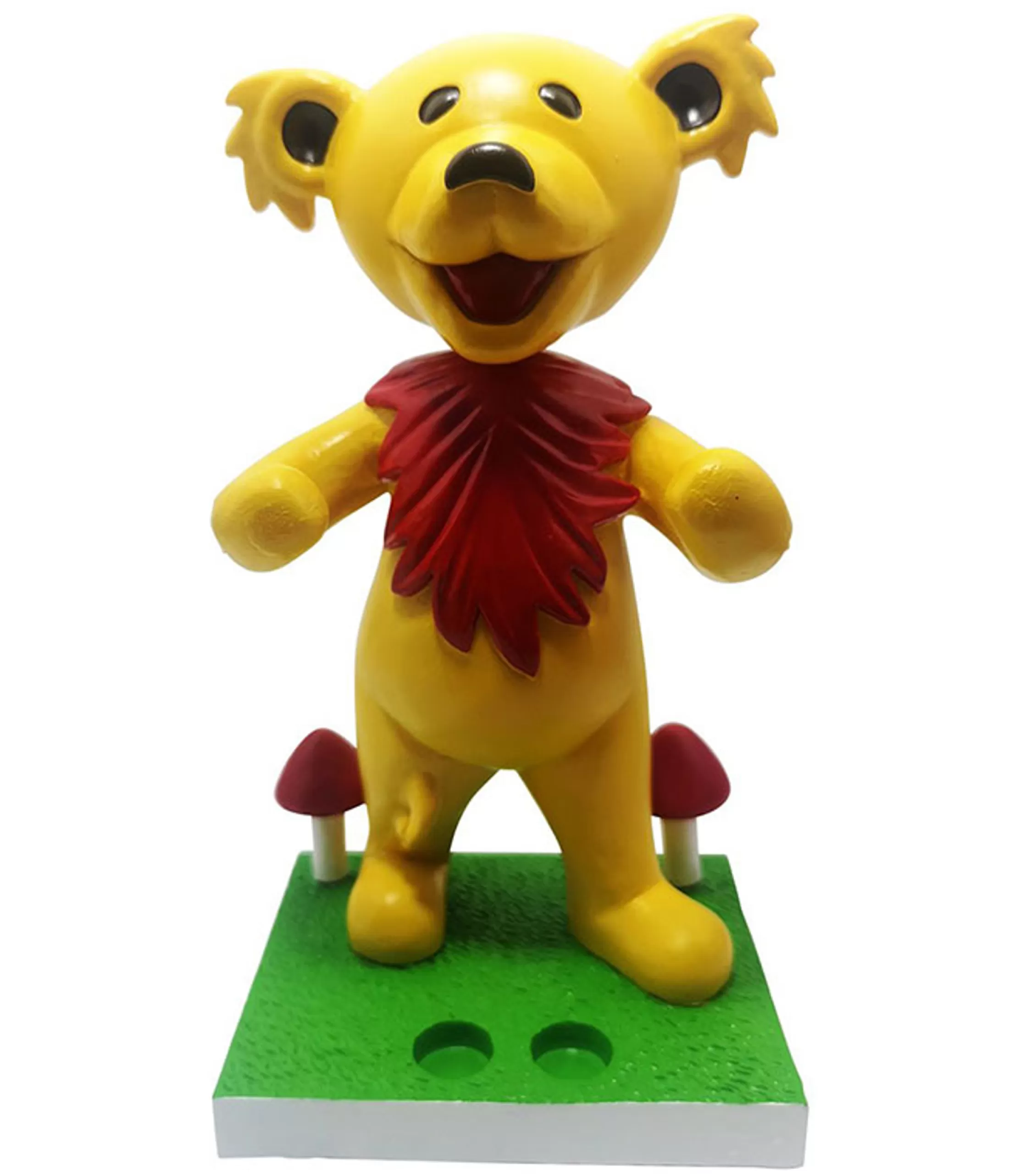 Grateful Dead<Liquid Blue GD Bobblehead Dancing Bear Yellow Holder