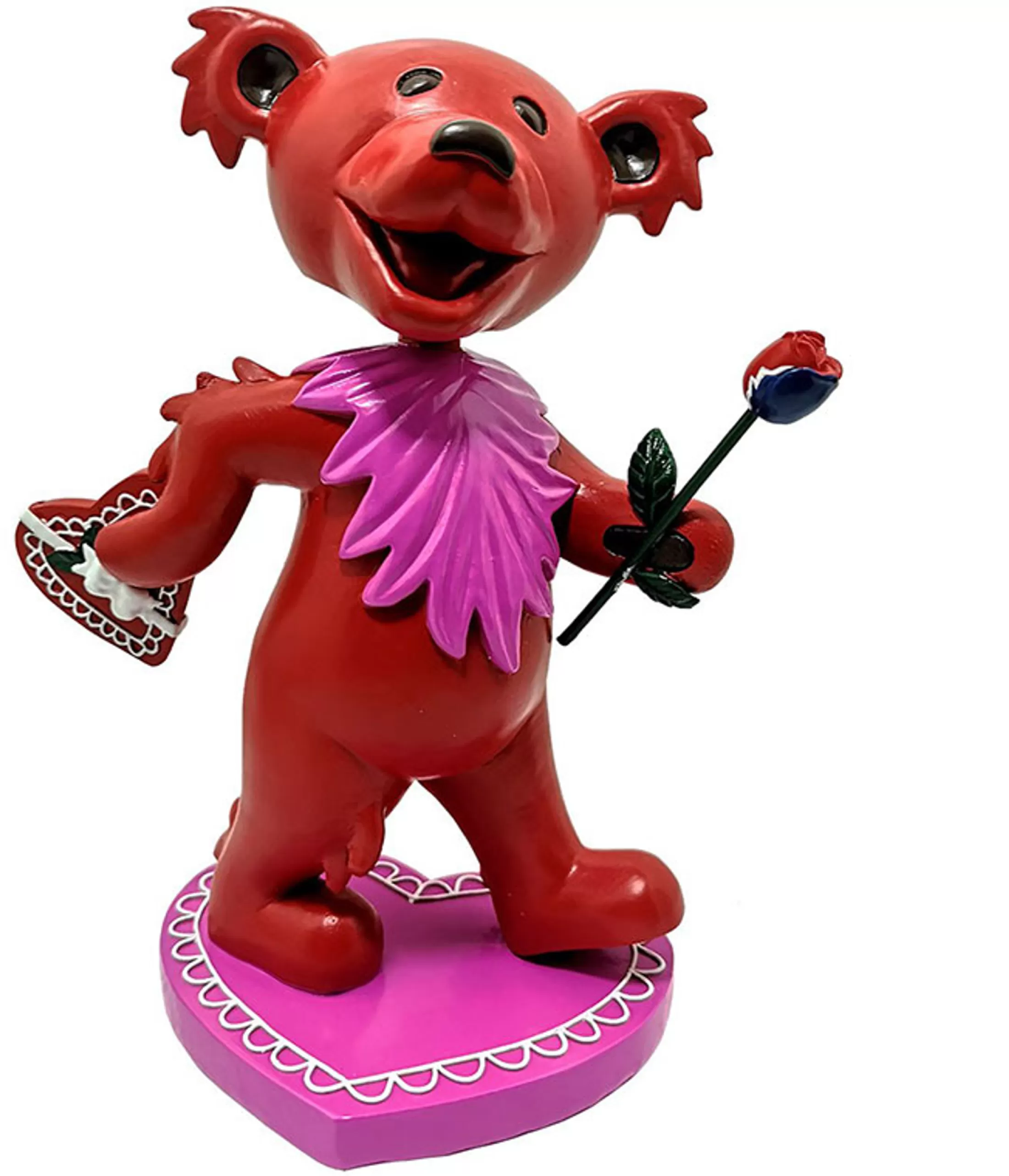 Grateful Dead<Liquid Blue GD Bobblehead Dancing Love Bear Red