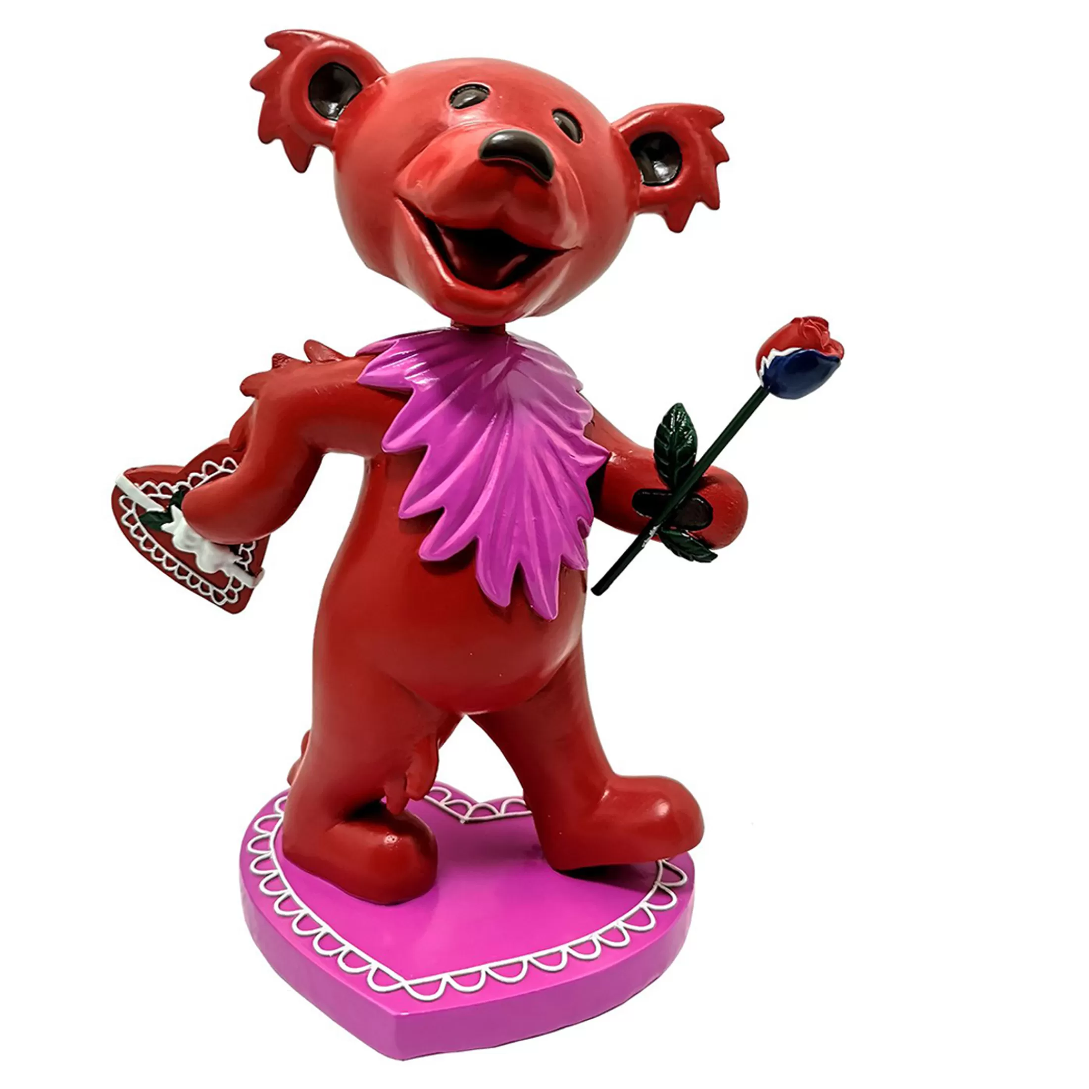 Grateful Dead<Liquid Blue GD Bobblehead Dancing Love Bear Red